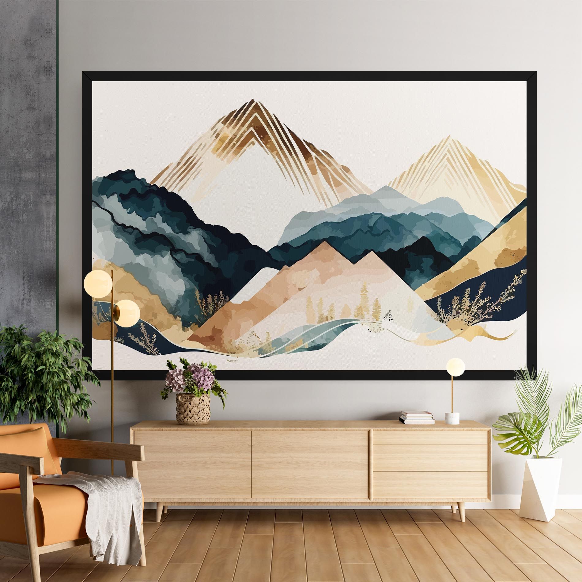 Gold Green Mountain mockup 9