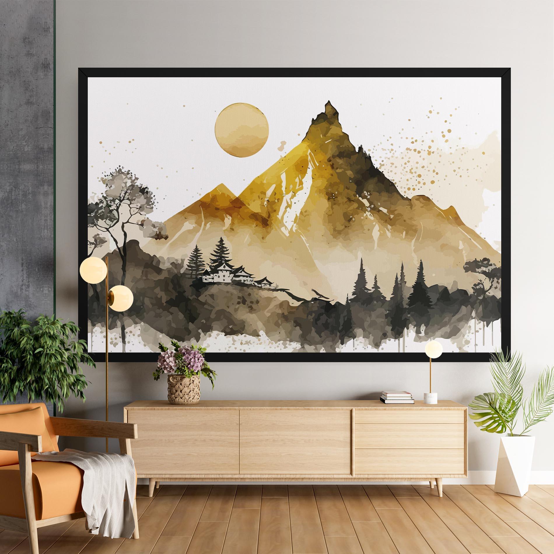 Leinwandbild Gold Mountain Art mockup 9