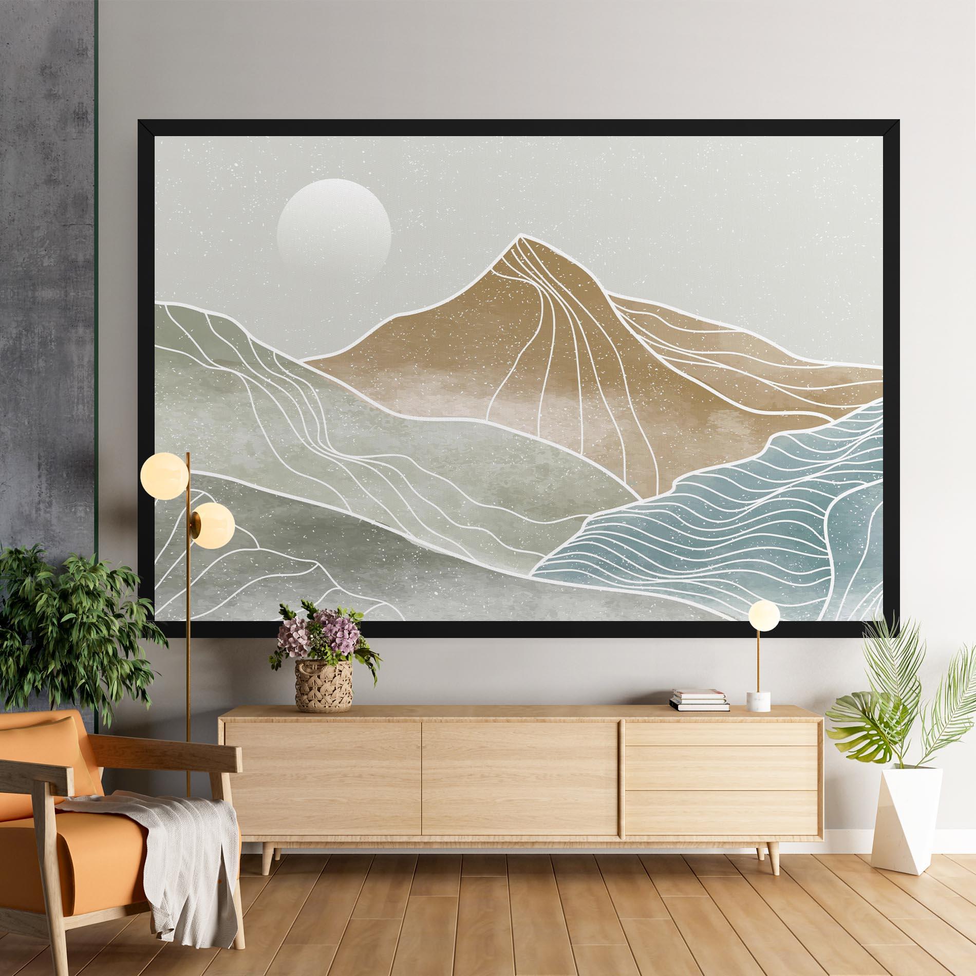 Leinwandbild Minimal Mountain mockup 9