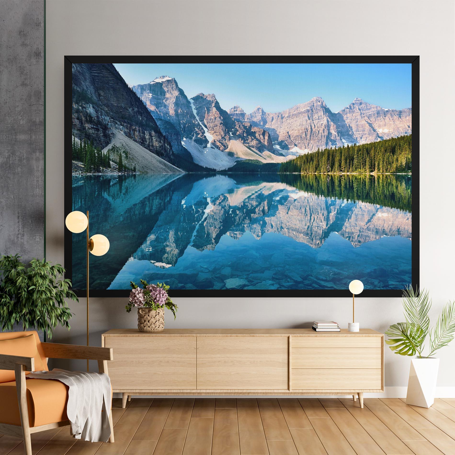 Leinwandbild Mountain Crystal Lake mockup 9