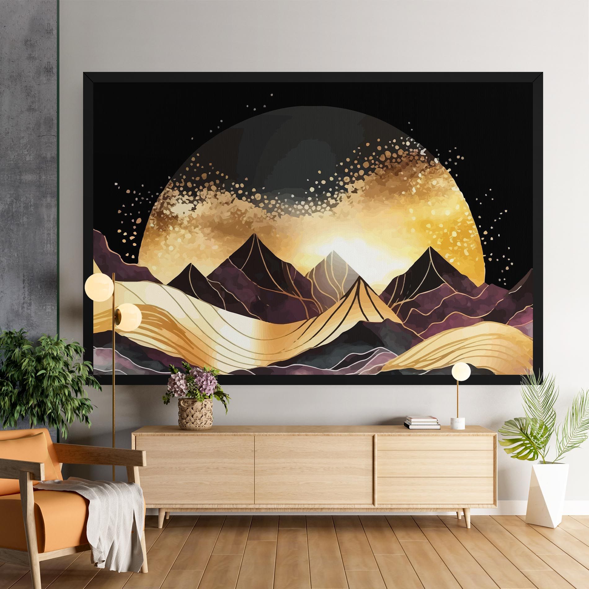 Purple Gold Mountain mockup 9