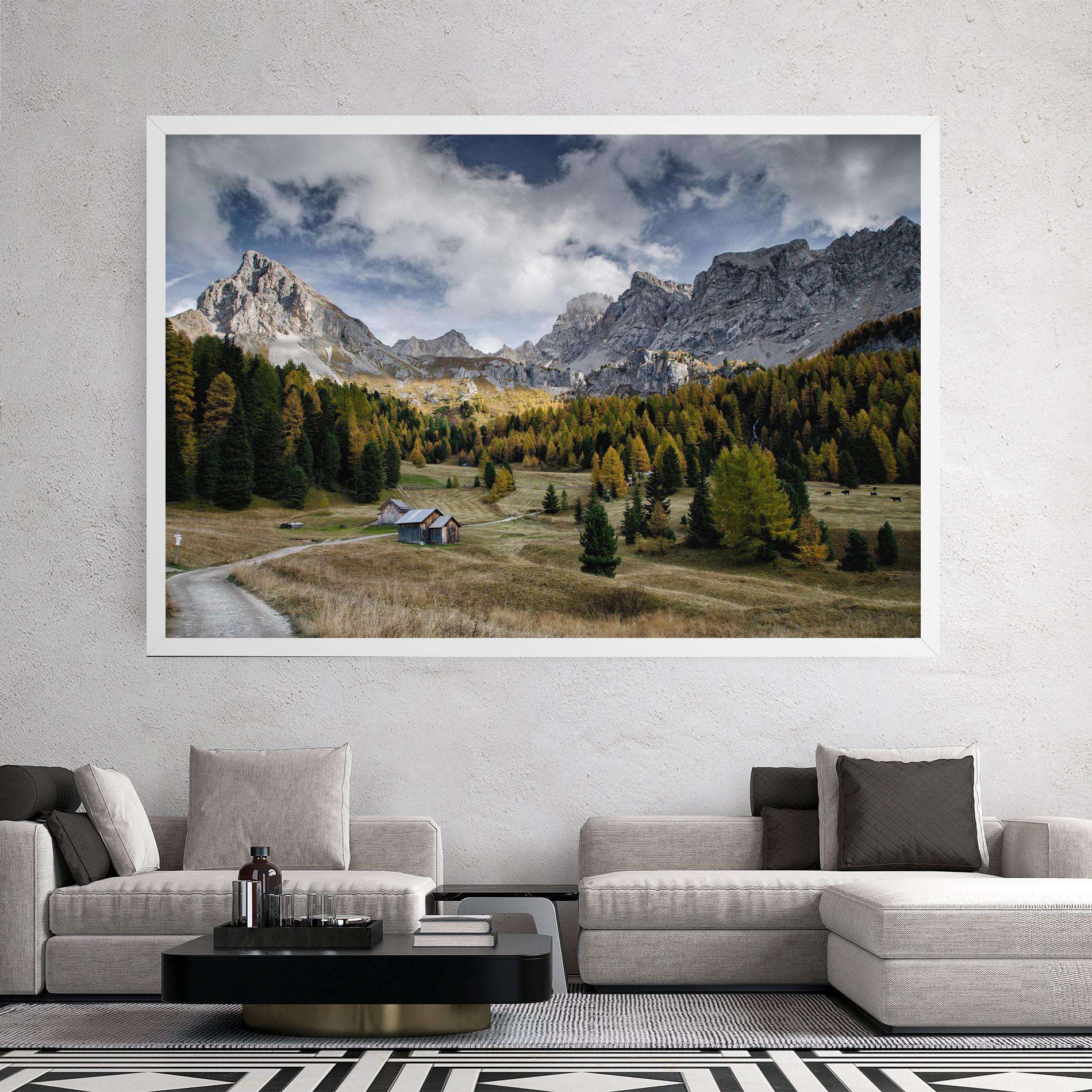 Leinwandbild Cloudy Mountains View mockup 2