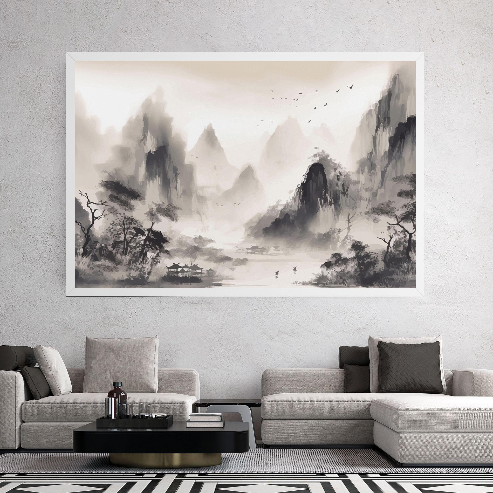 Leinwandbild Far Away Mountain mockup 2