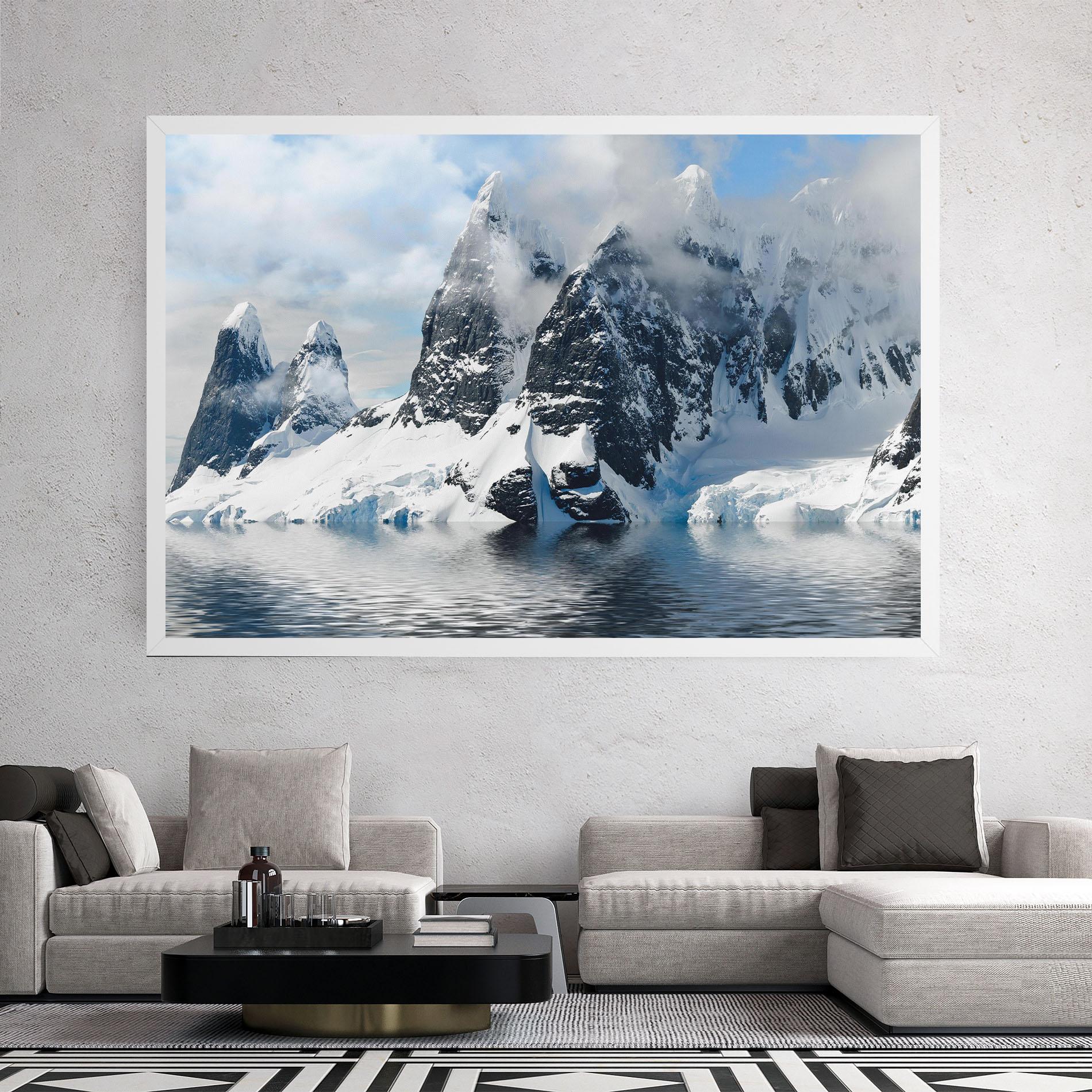 Leinwandbild Glacial Mountains mockup 2