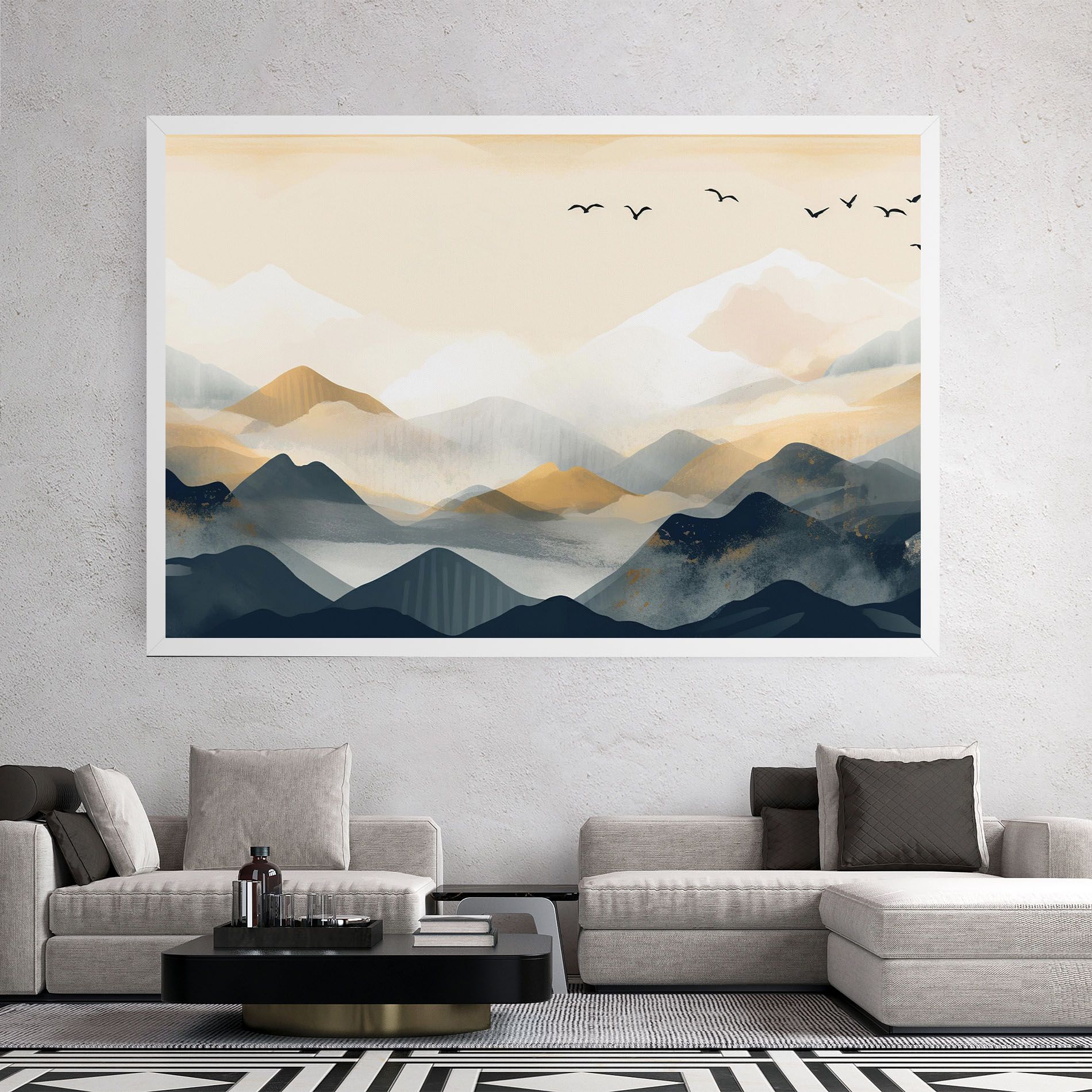 Gold Foggy Blue mockup 2