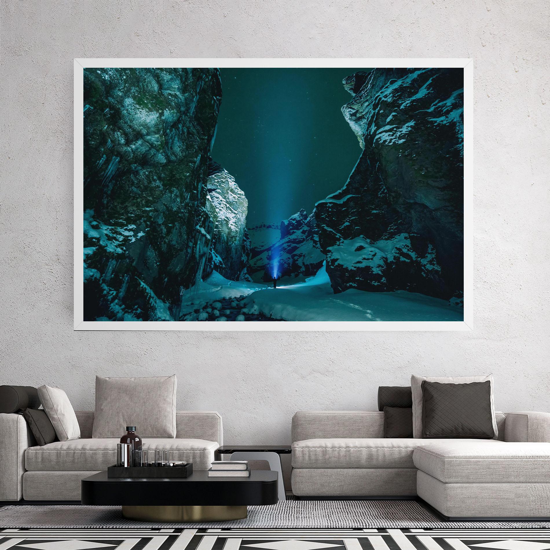 Leinwandbild Green Light Mountain mockup 2