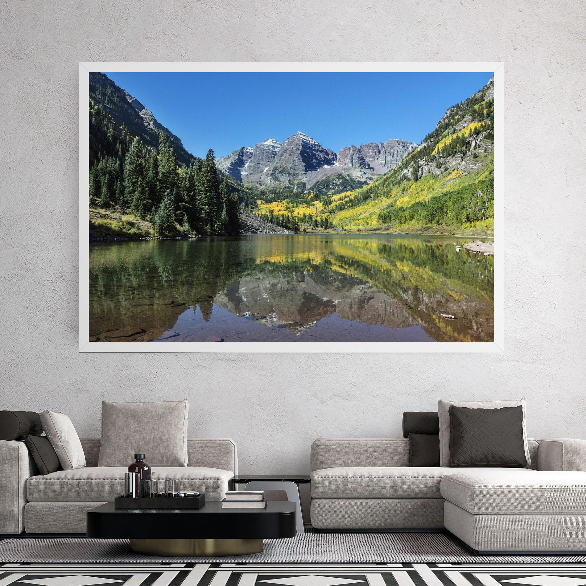 Leinwandbild Lake Green Mountain mockup 2