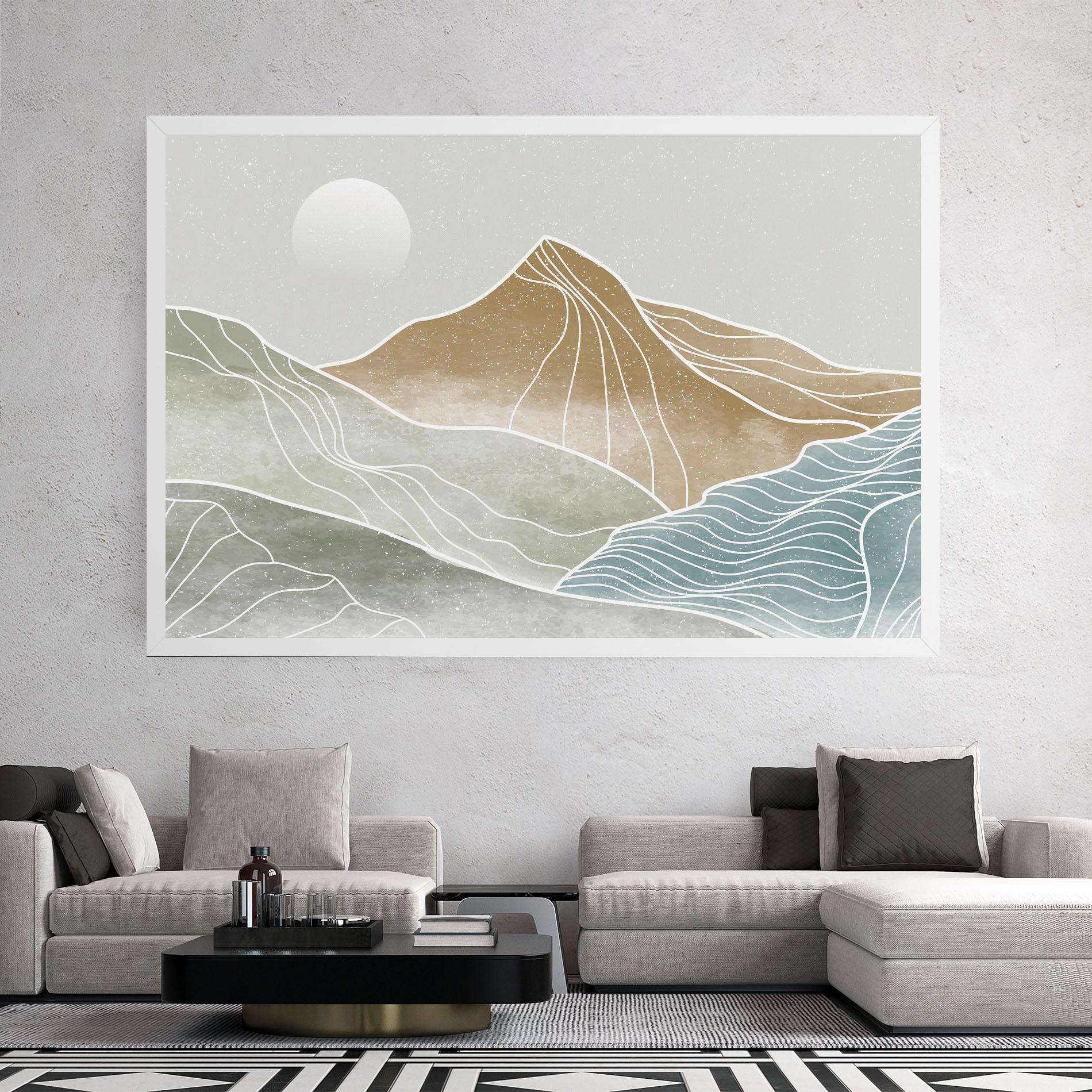 Leinwandbild Minimal Mountain mockup 2