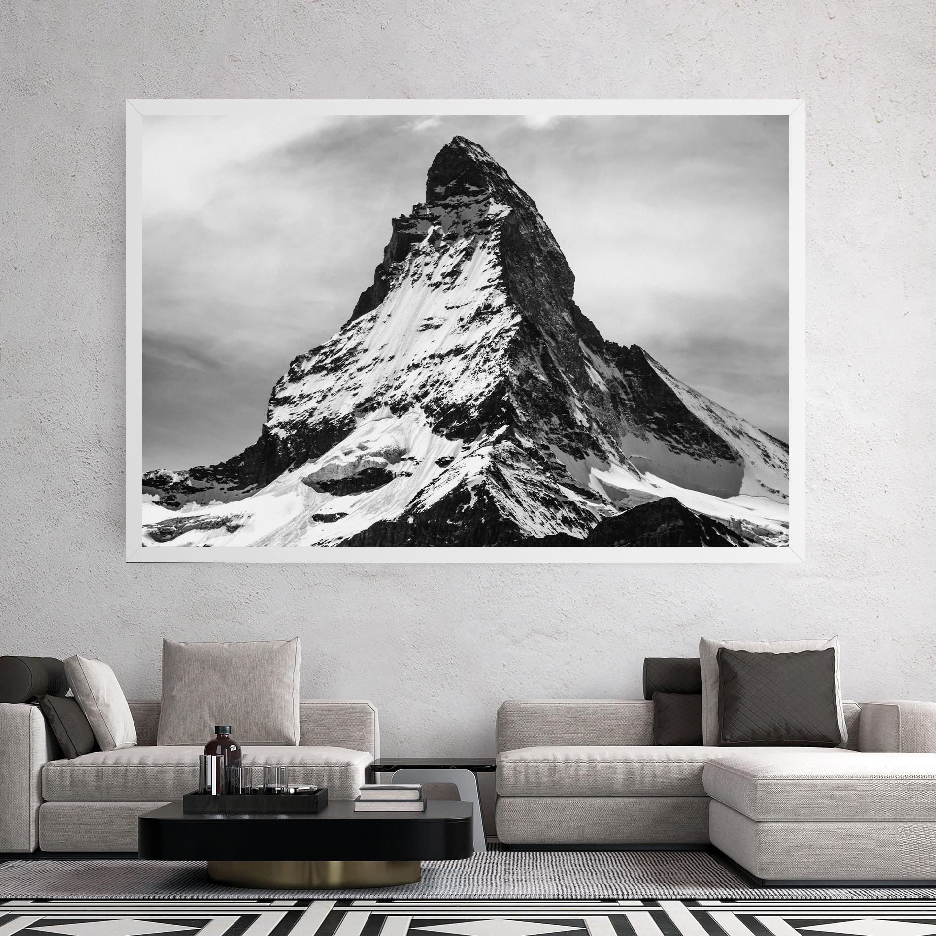 Leinwandbild Snowy Black Mountain mockup 2