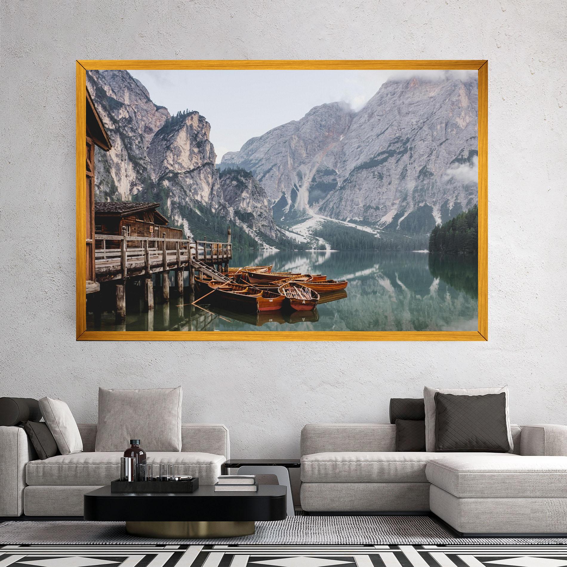 Leinwandbild Cabin Lake mockup 2