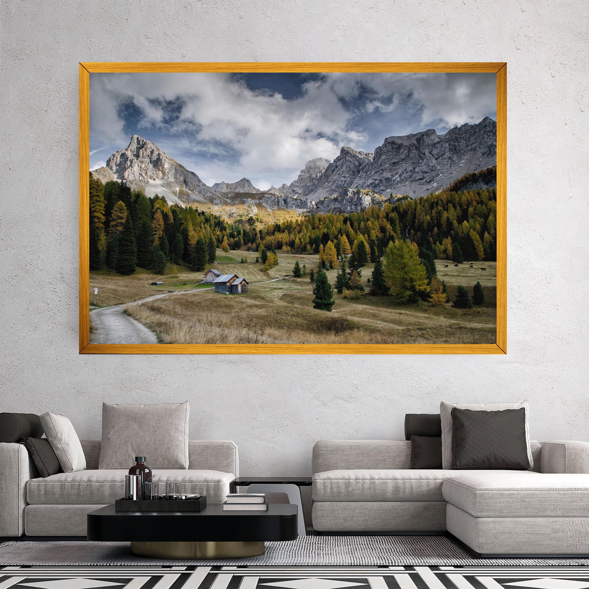 Leinwandbild Cloudy Mountains View mockup 2