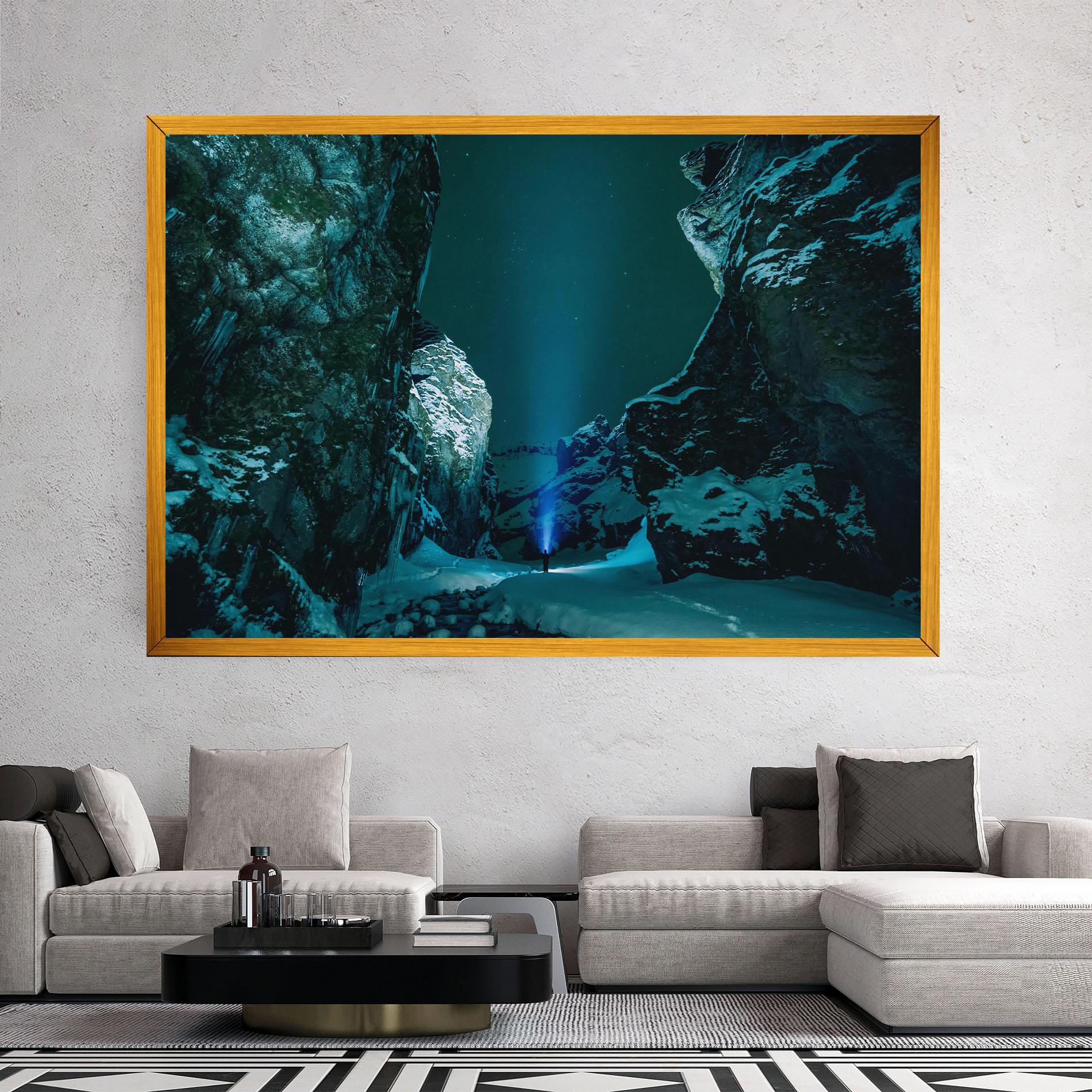 Leinwandbild Green Light Mountain mockup 2