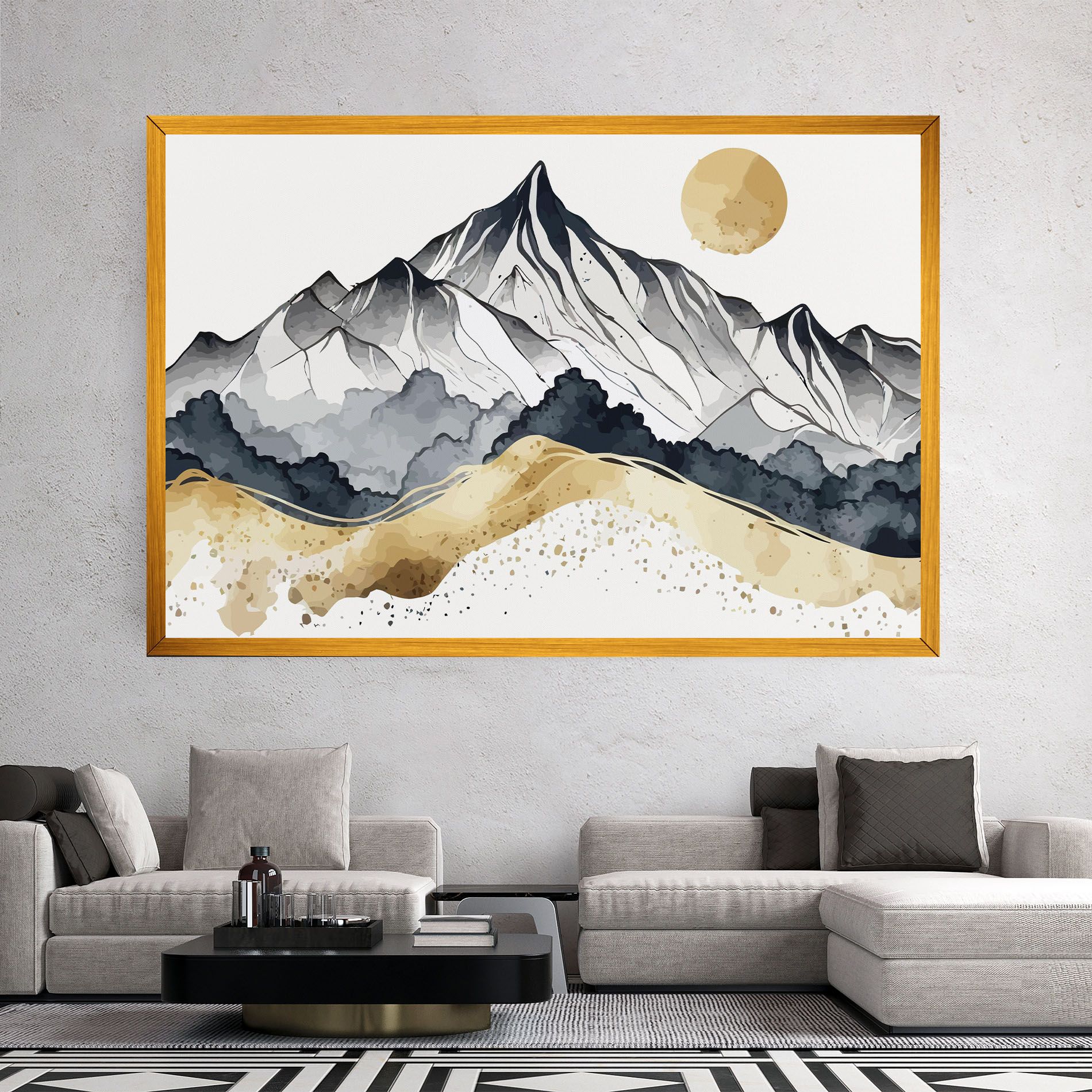 Grey Gold Mountain mockup 2