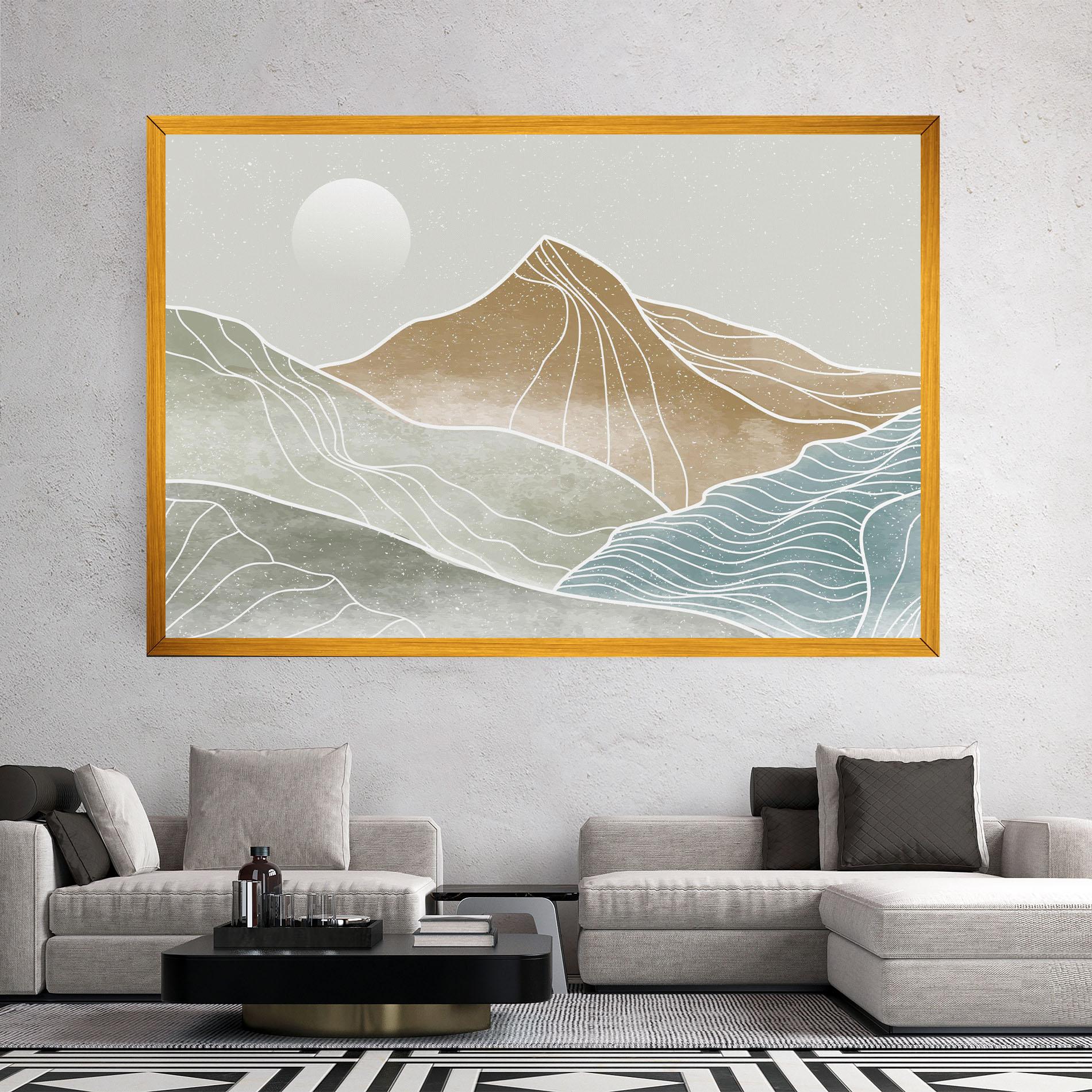 Leinwandbild Minimal Mountain mockup 2