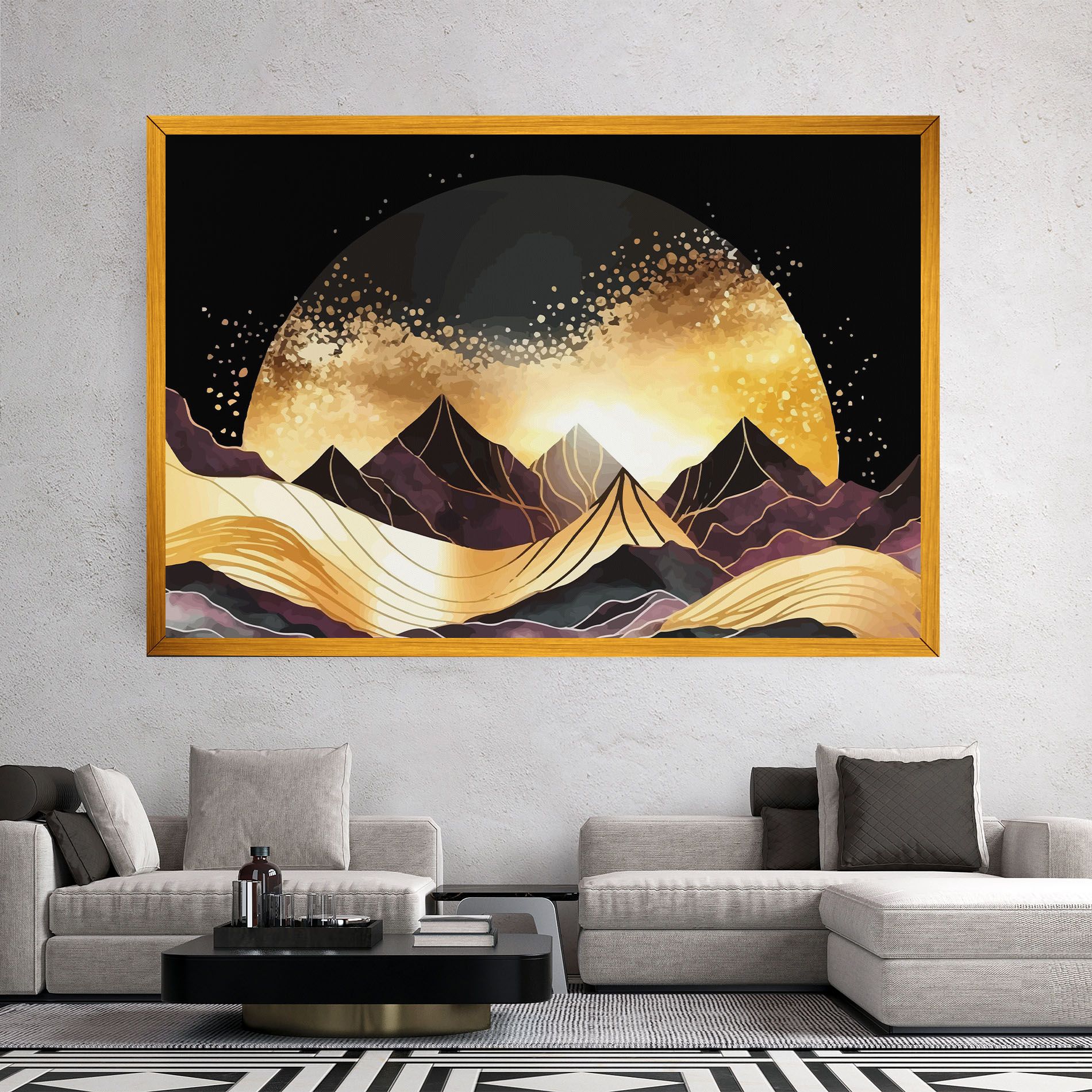 Purple Gold Mountain mockup 2