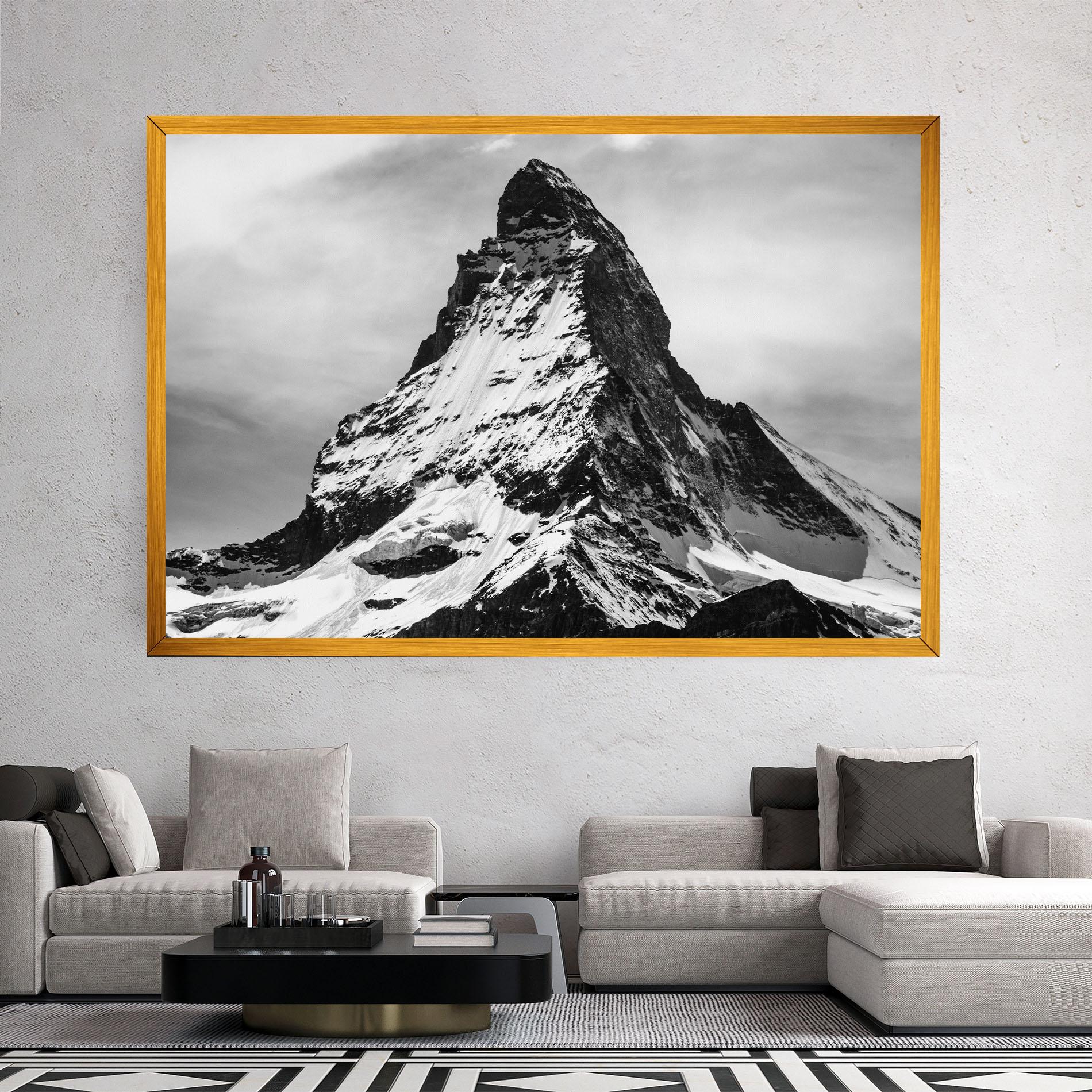 Leinwandbild Snowy Black Mountain mockup 2