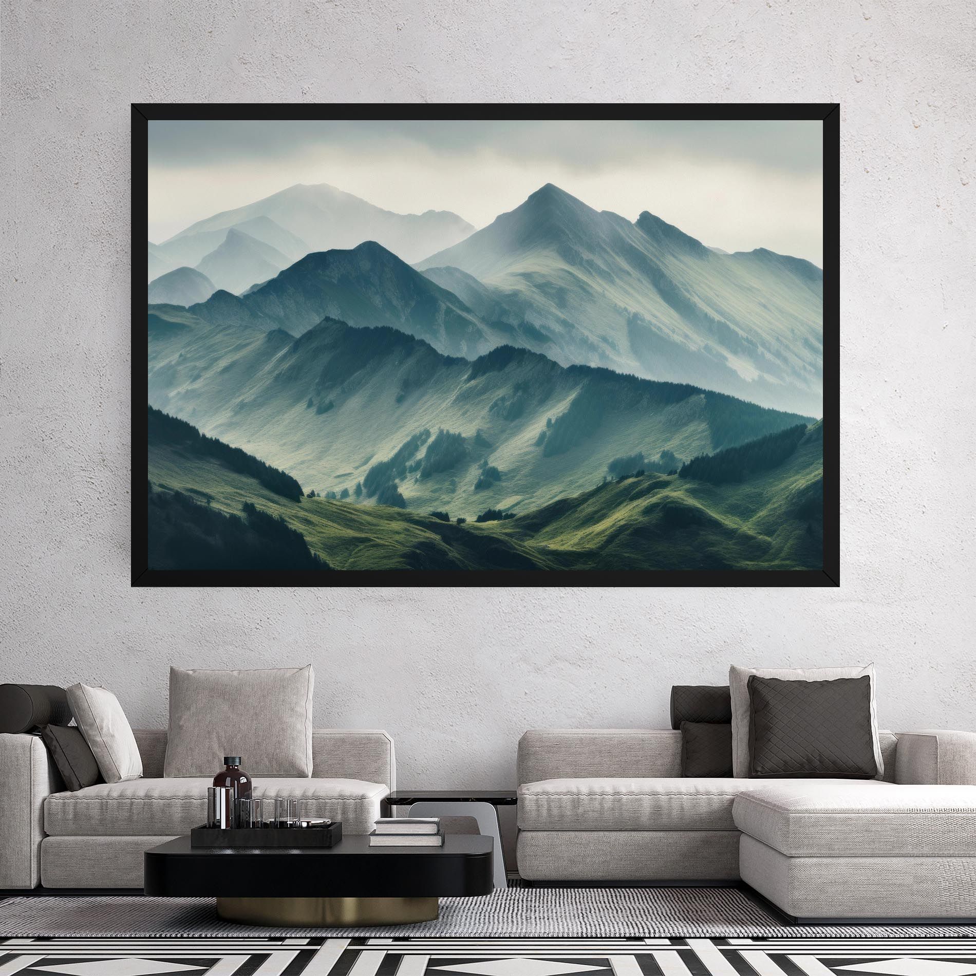 Amazing Foggy Mountain mockup 2