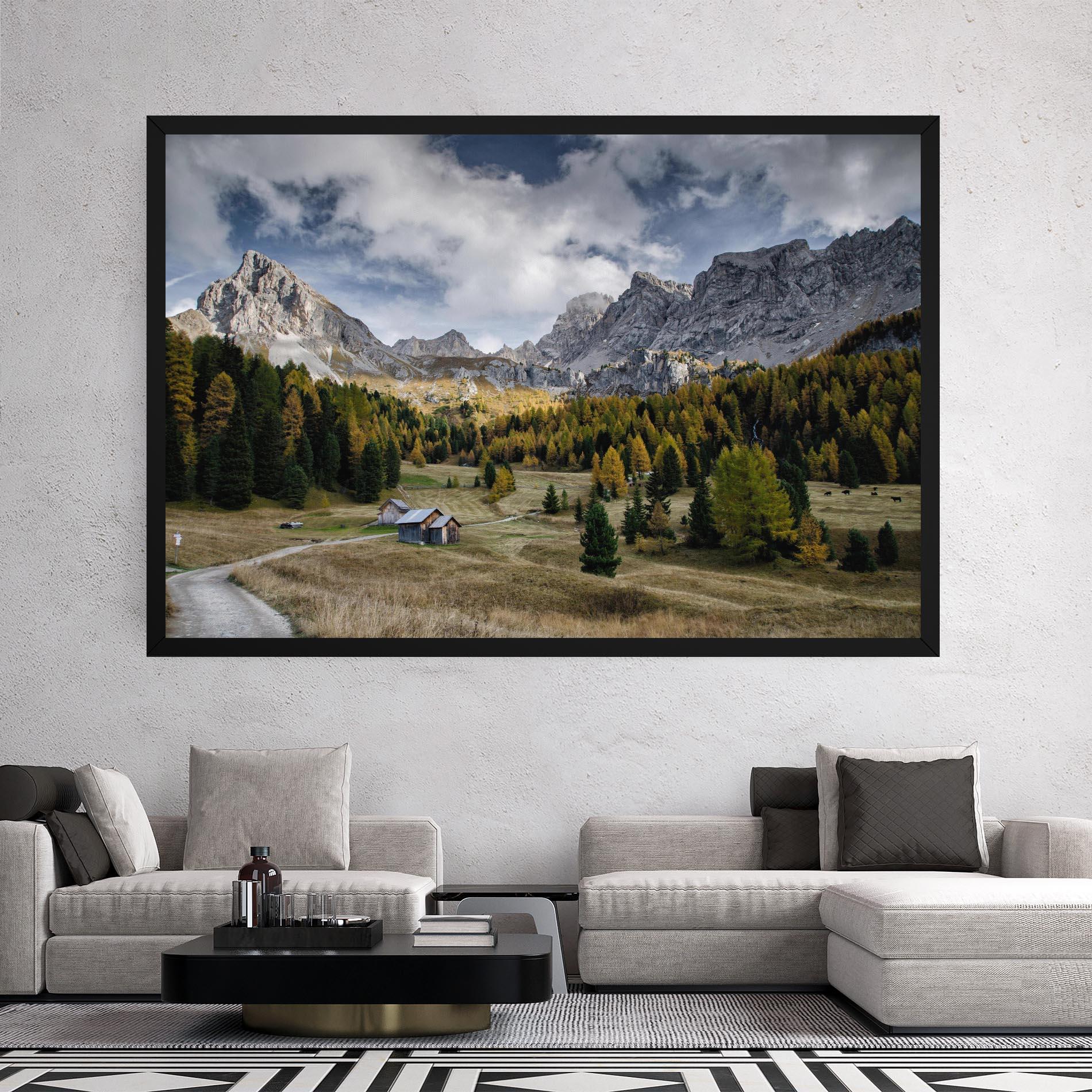 Leinwandbild Cloudy Mountains View mockup 2