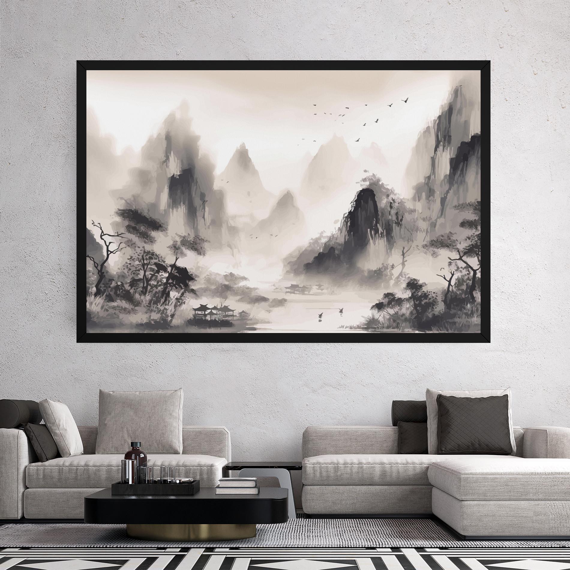 Leinwandbild Far Away Mountain mockup 2