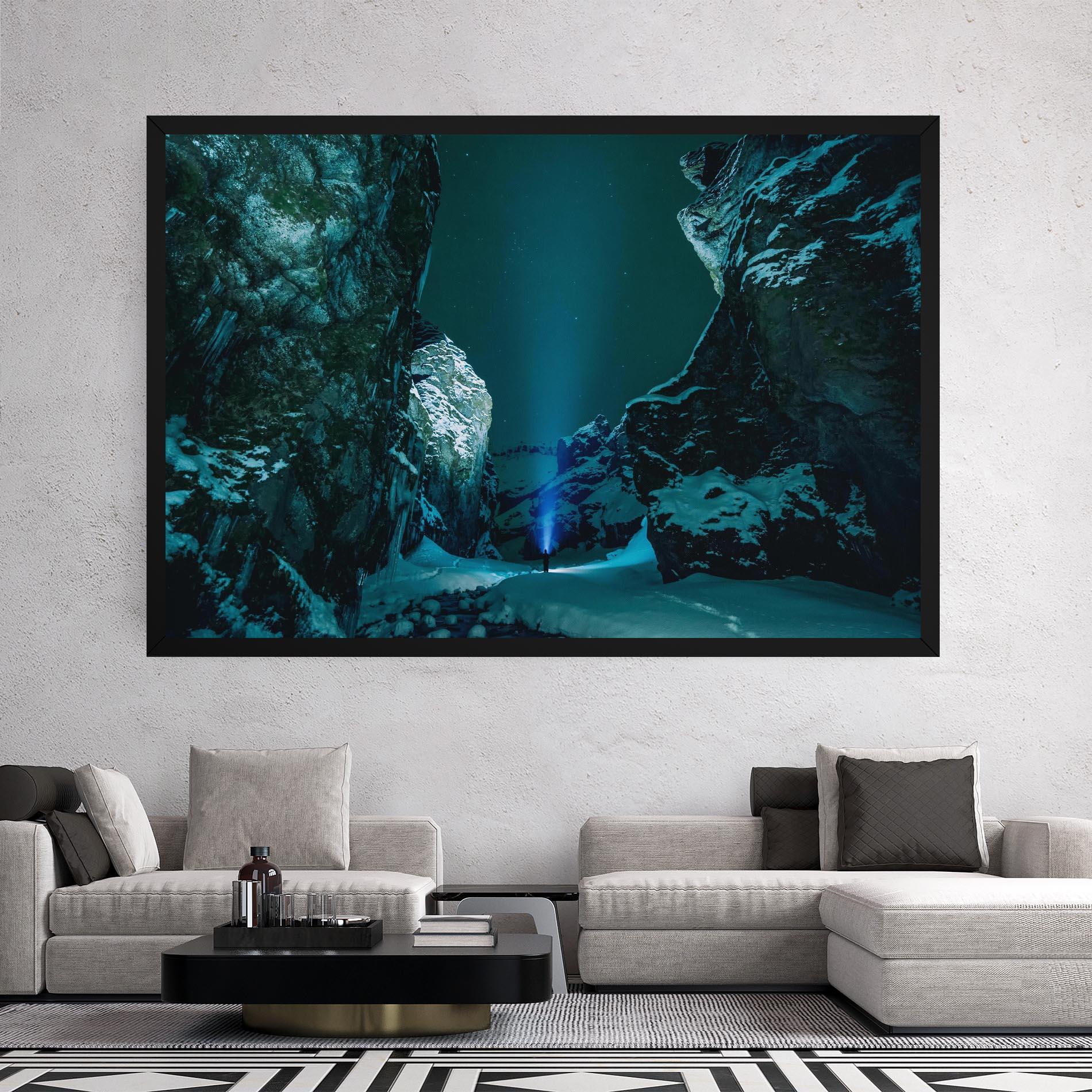 Leinwandbild Green Light Mountain mockup 2