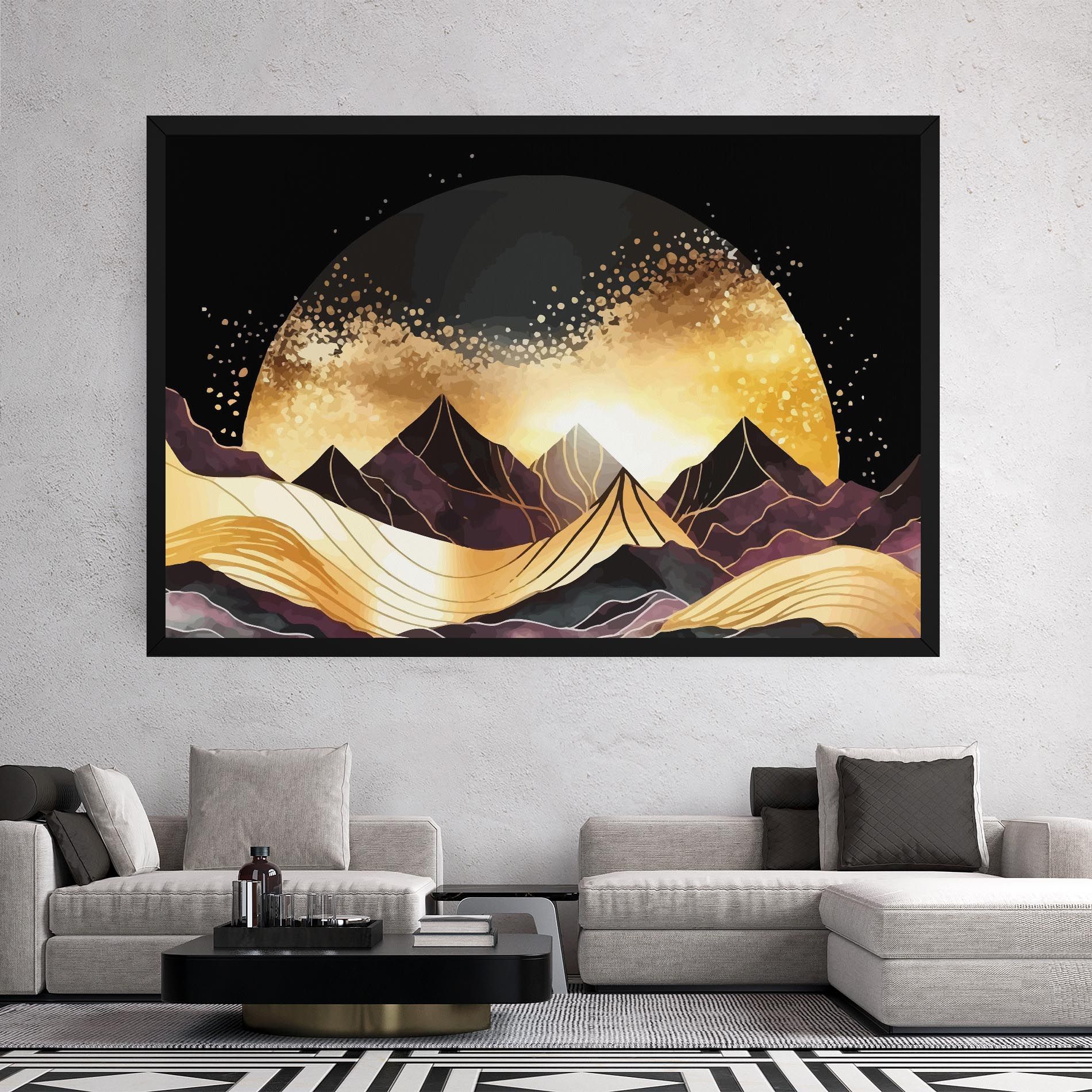 Purple Gold Mountain mockup 2