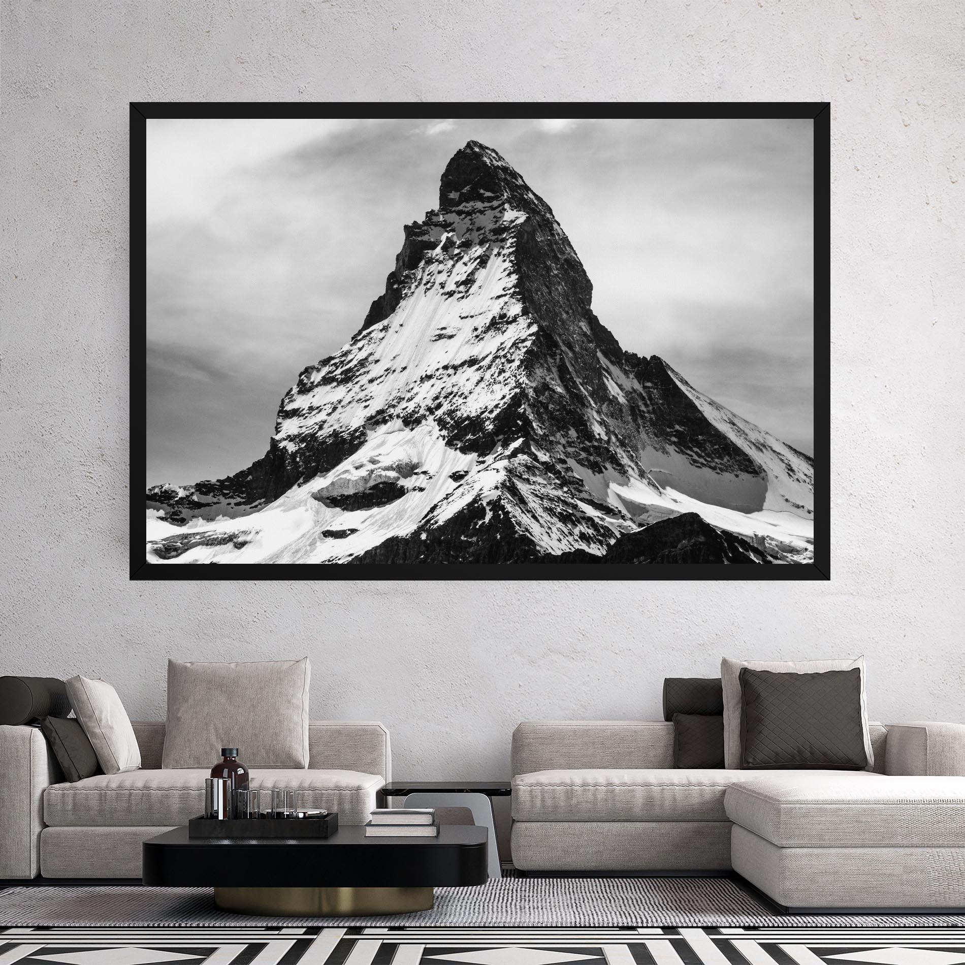 Leinwandbild Snowy Black Mountain mockup 2