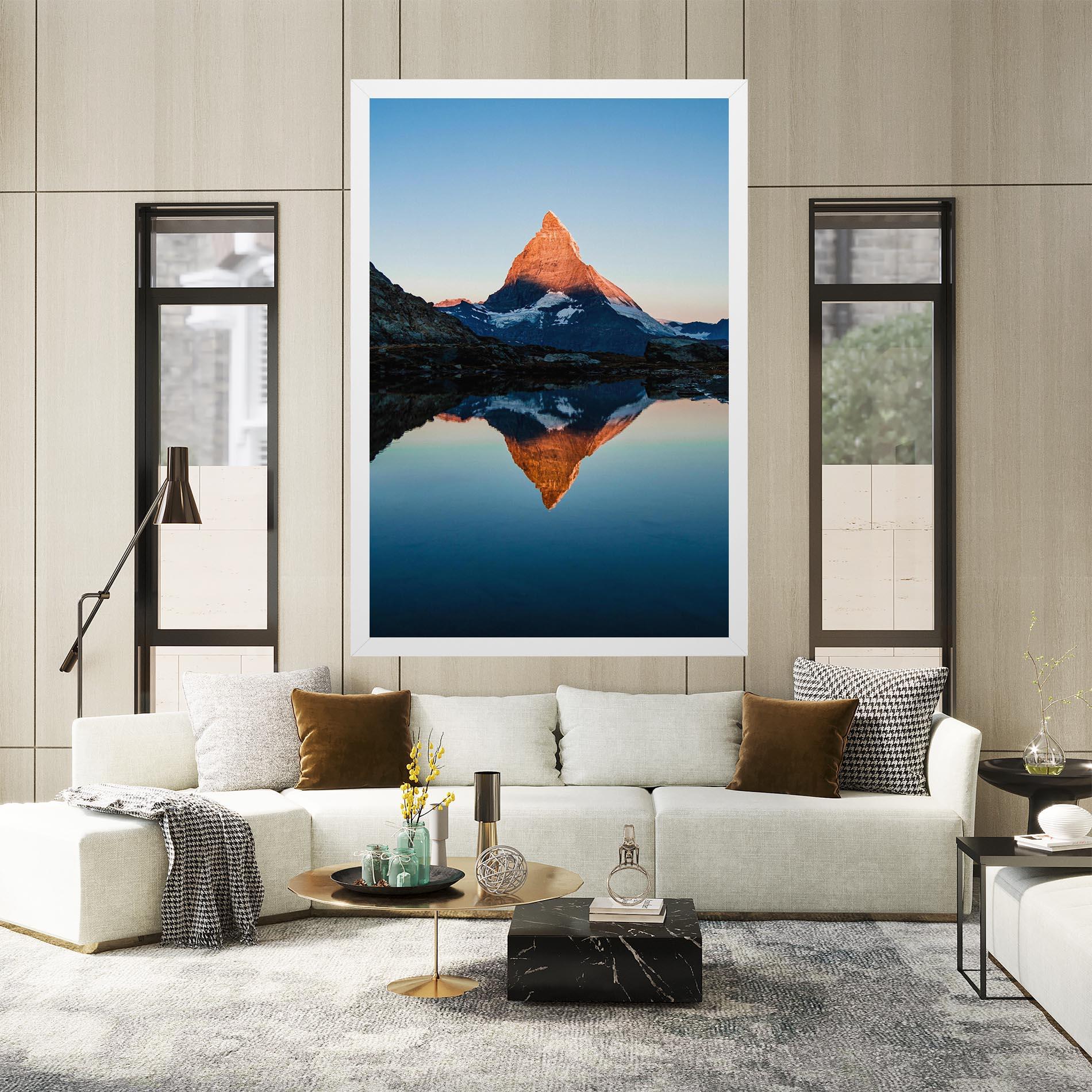 Leinwandbild Mirror Mountain mockup 2