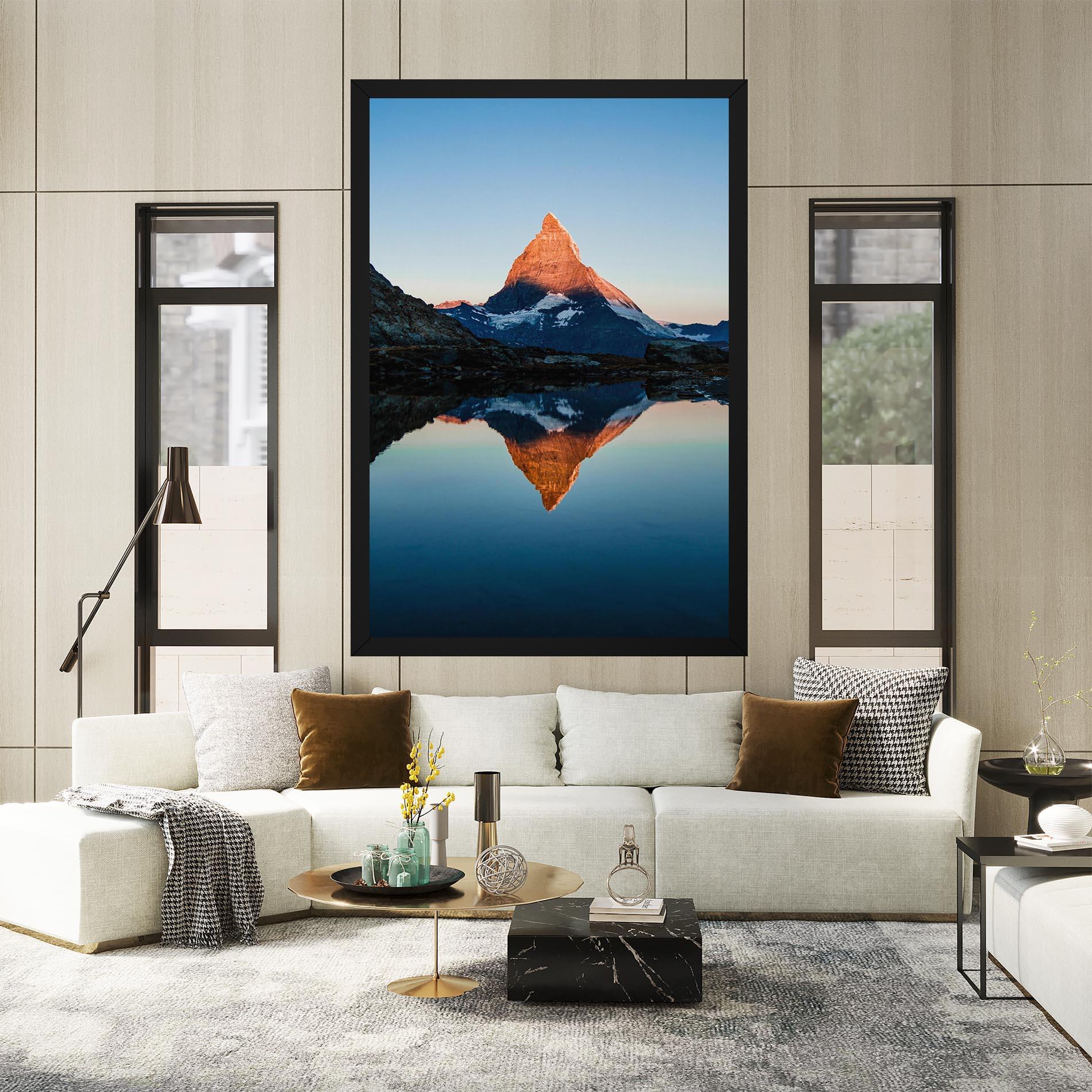 Leinwandbild Mirror Mountain mockup 2