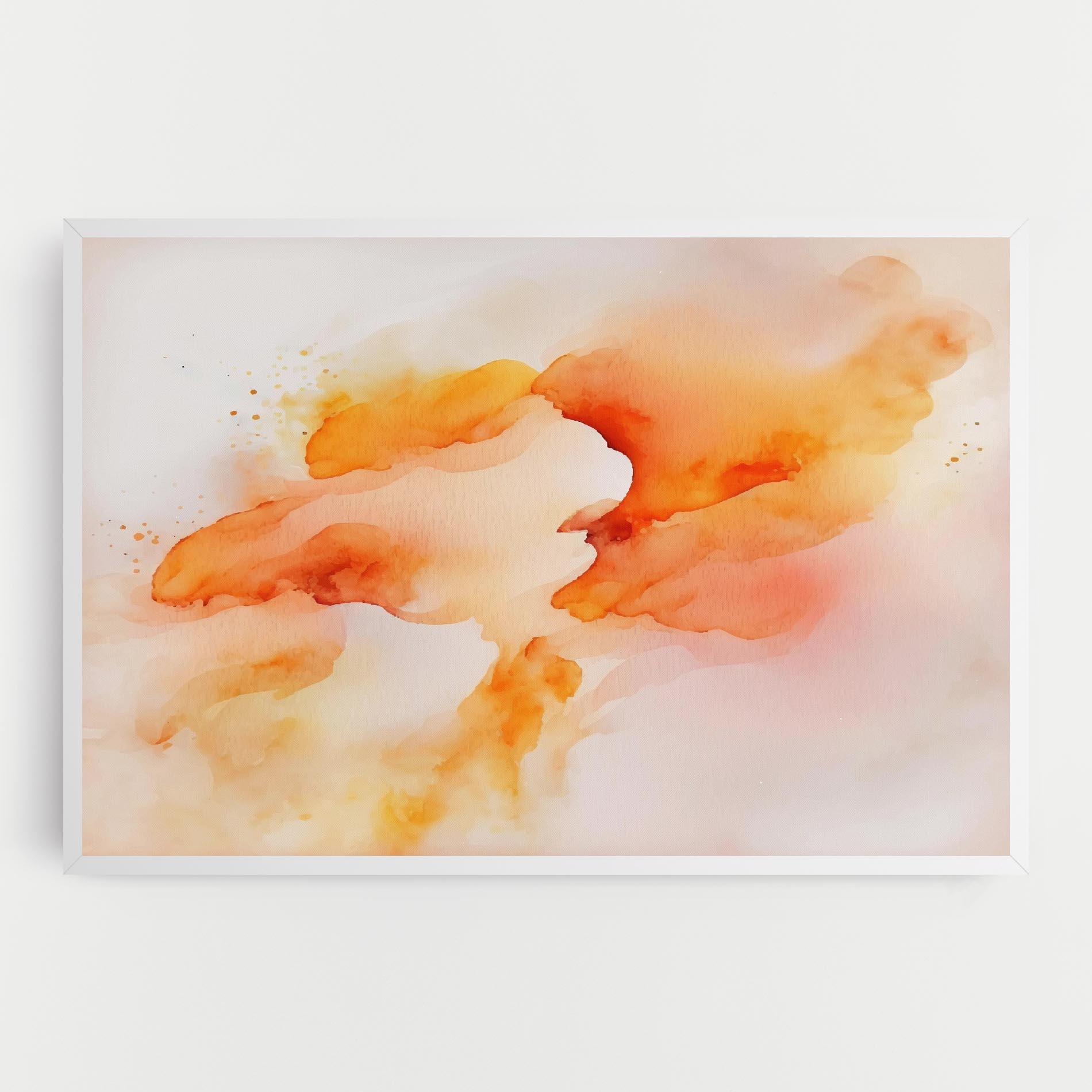 Leinwandbild Abstract Orange Cloud mockup 0