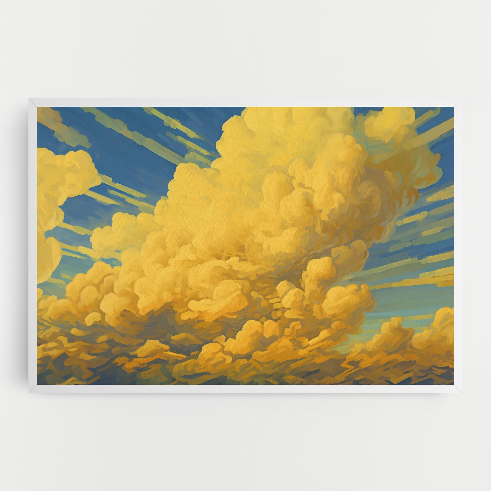Leinwandbild Big Yellow Cloud Art mockup 0