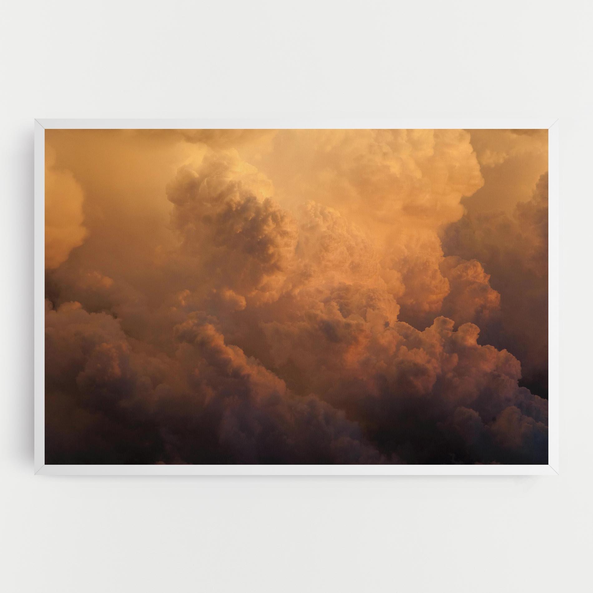 Leinwandbild Brown Orange Clouds mockup 0