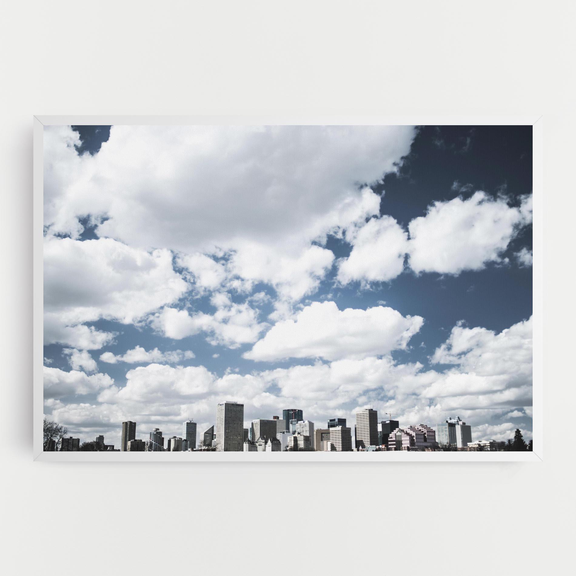 Leinwandbild Clouds Over City mockup 0