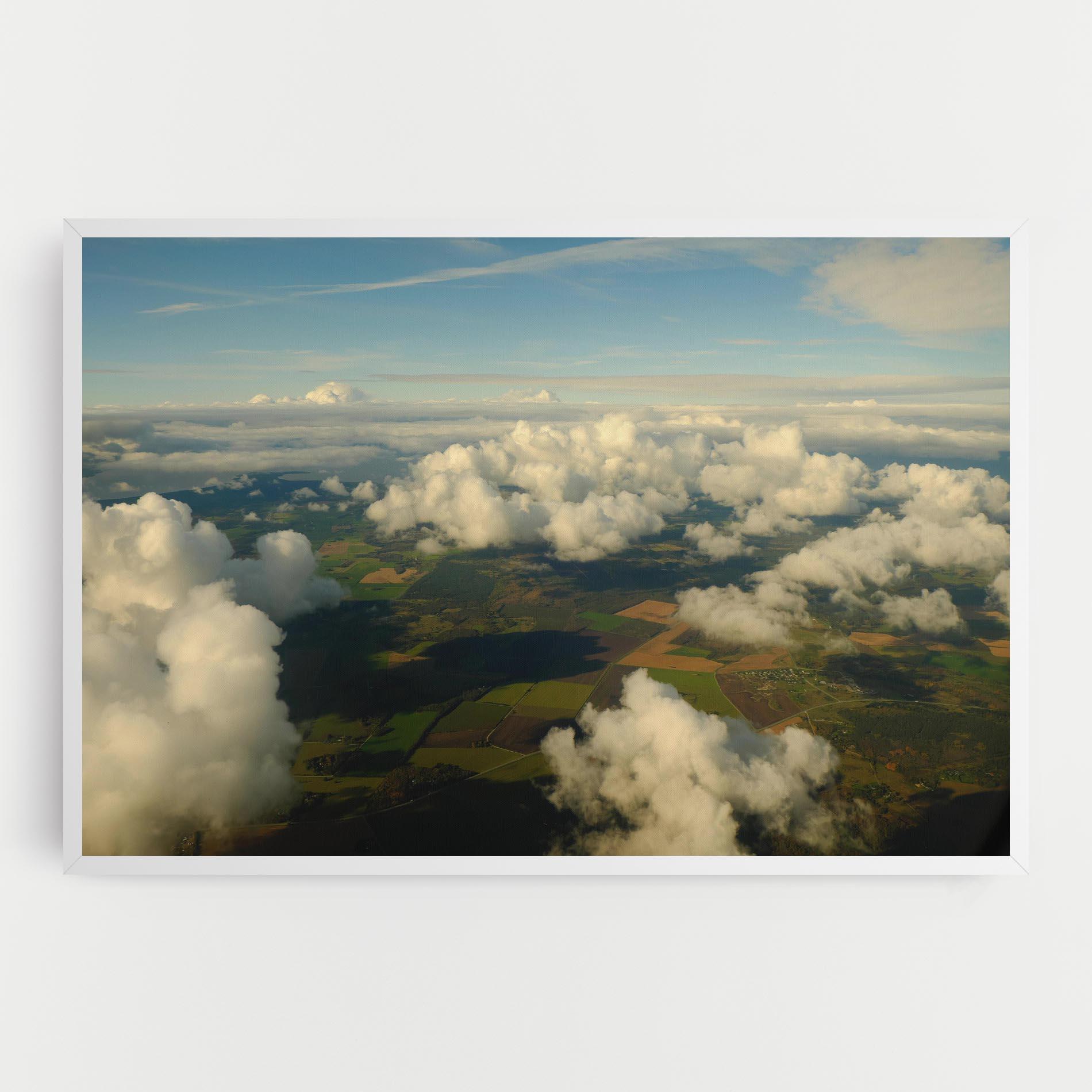 Leinwandbild Clouds View From Plane mockup 0