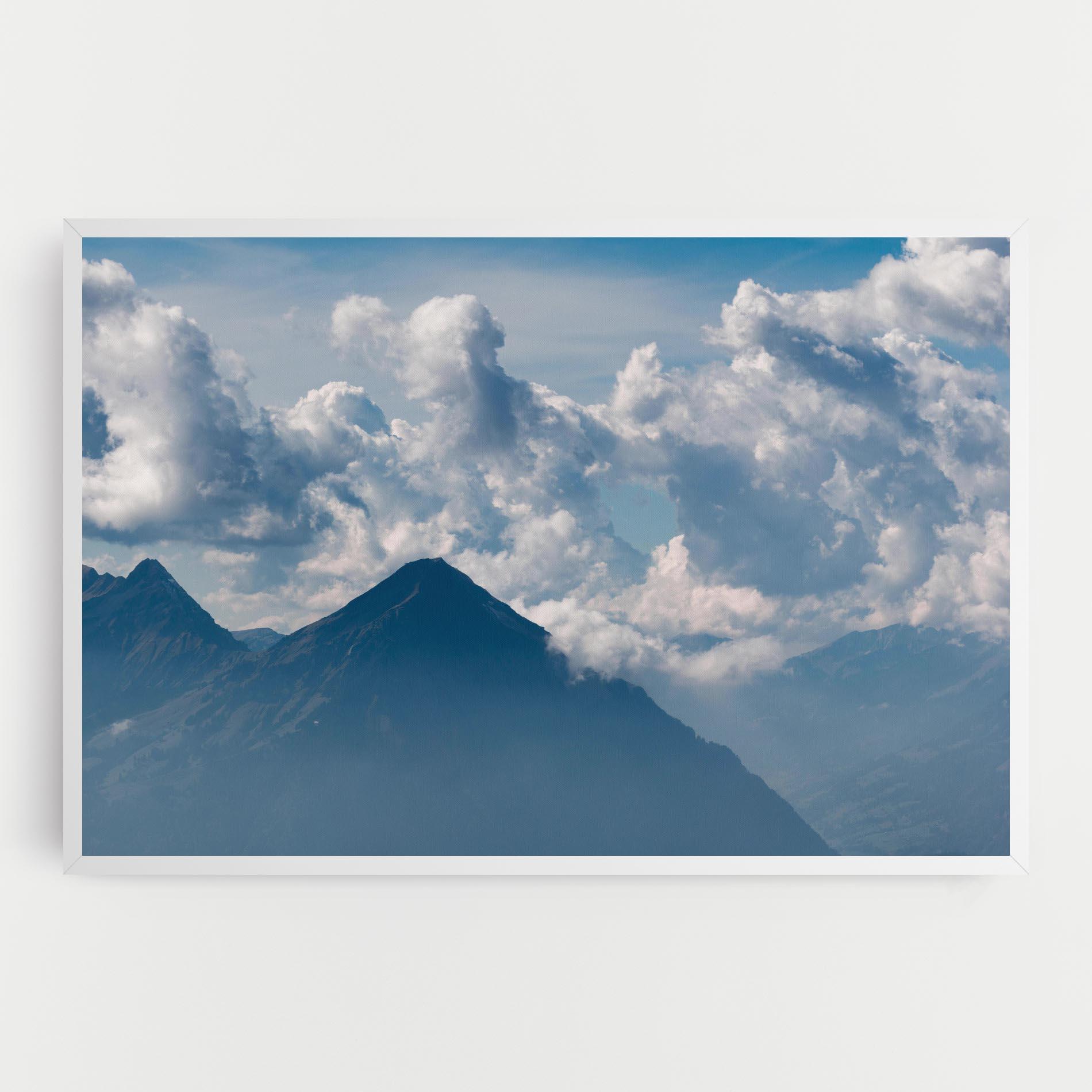 Leinwandbild Cloudy View Mountain mockup 0