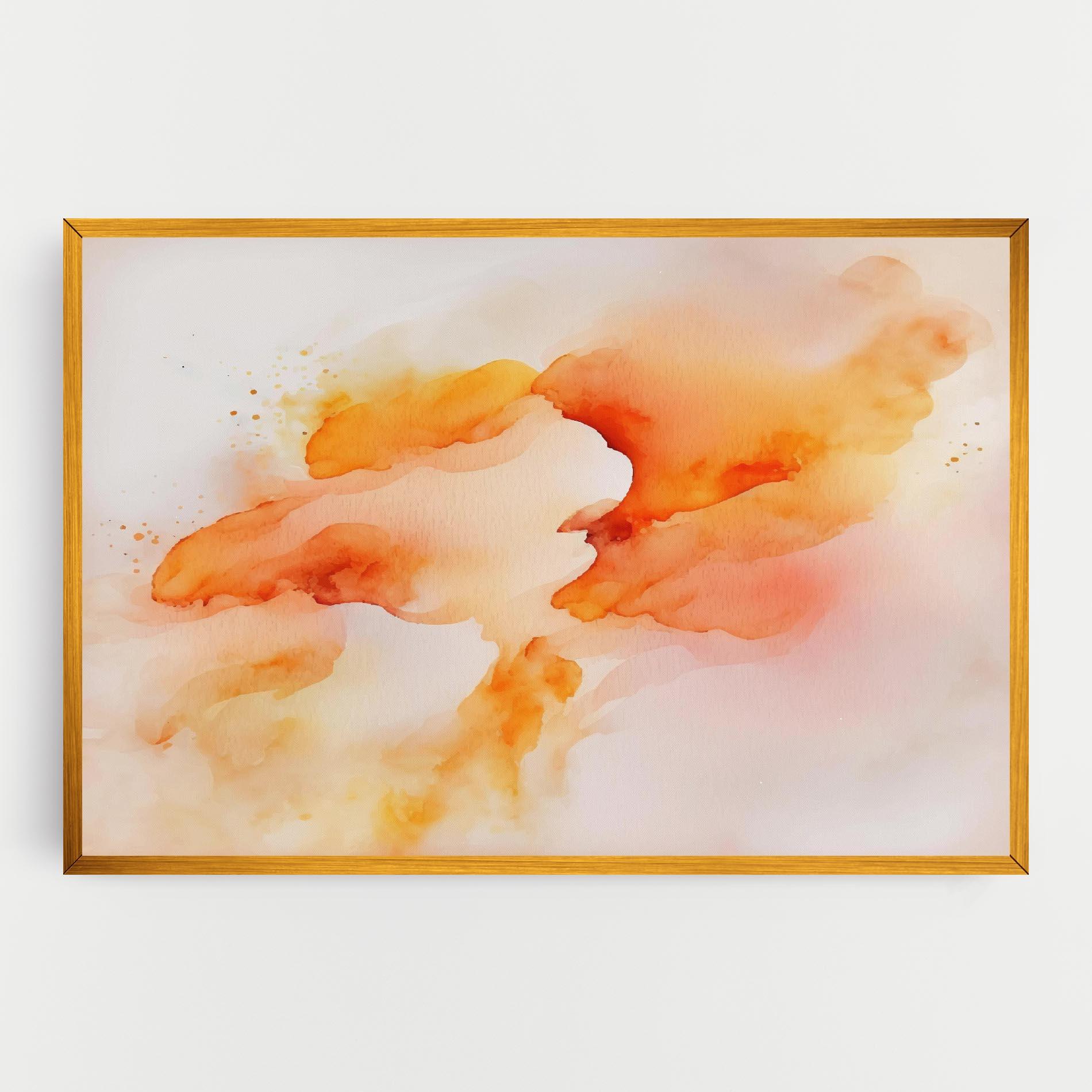 Leinwandbild Abstract Orange Cloud mockup 0