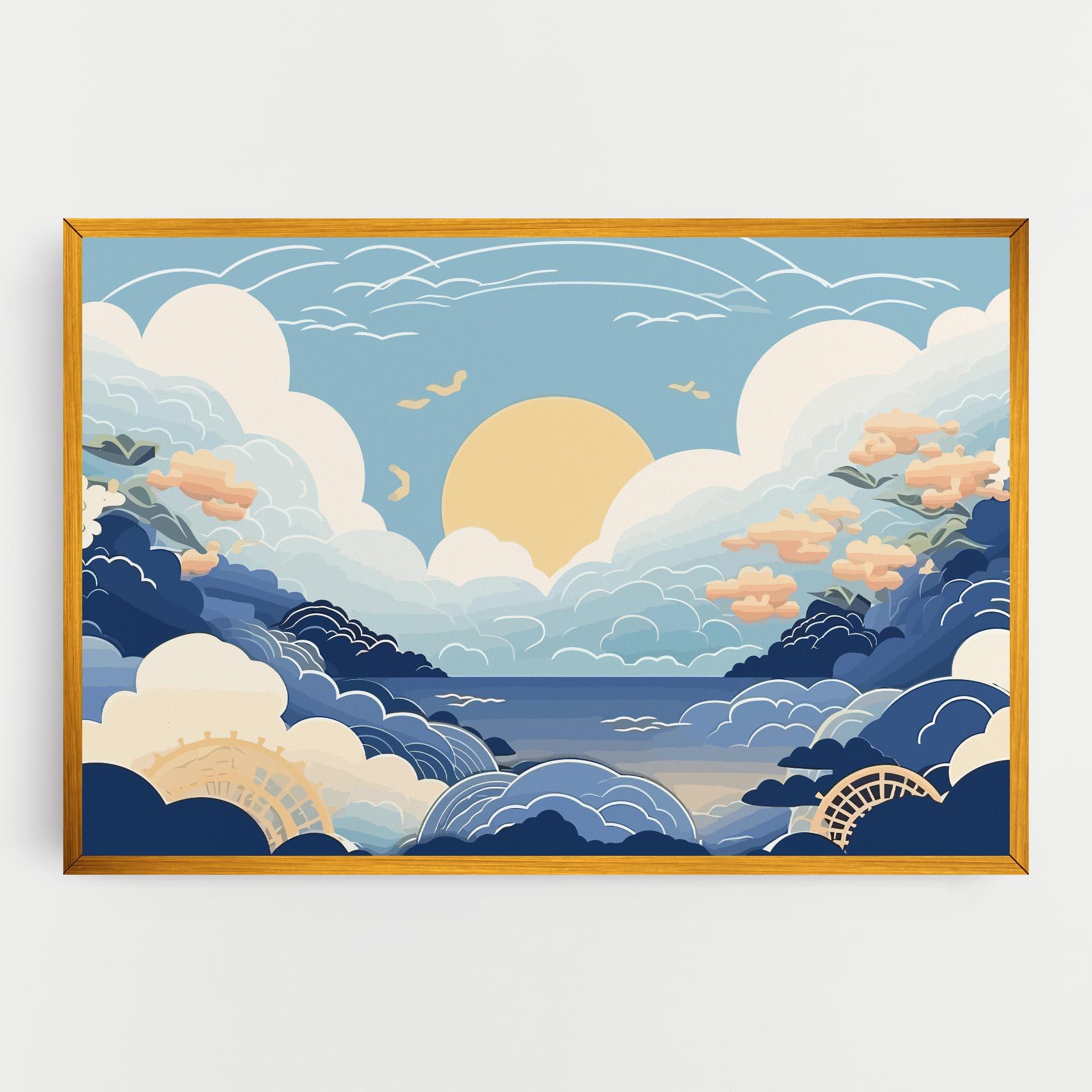 Leinwandbild Big White Clouds mockup 0