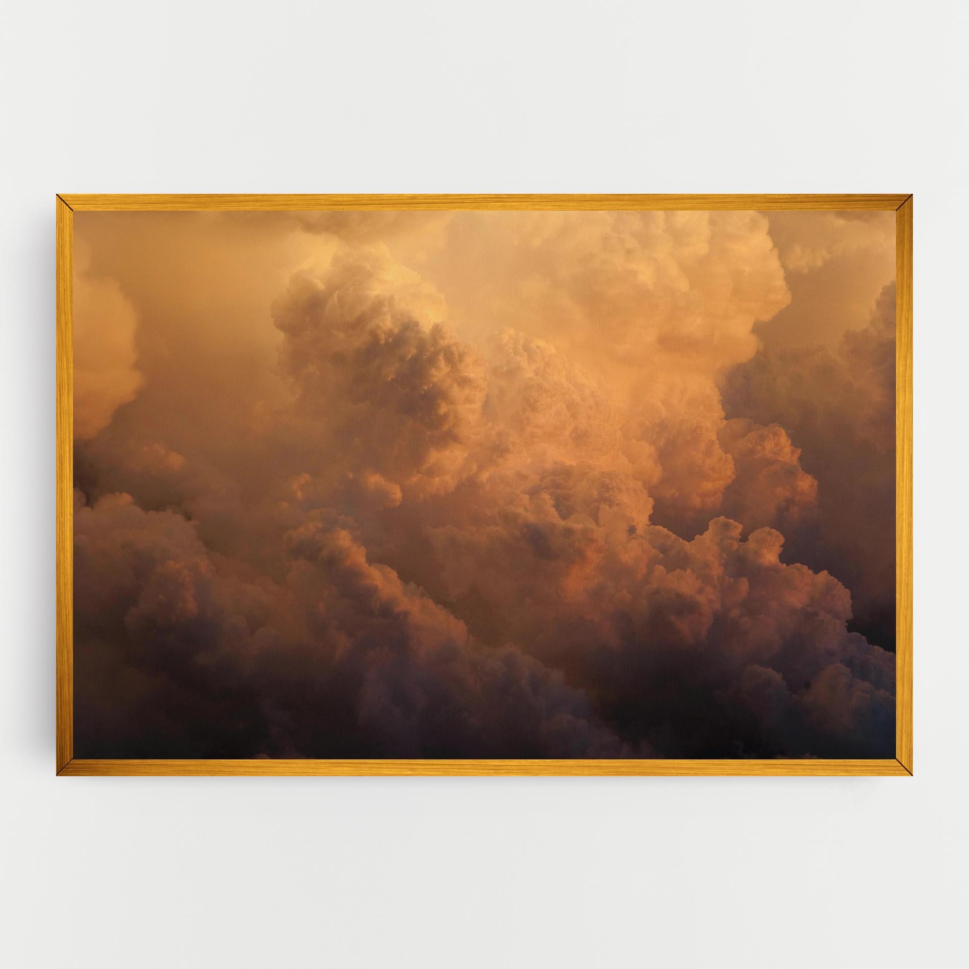 Leinwandbild Brown Orange Clouds mockup 0
