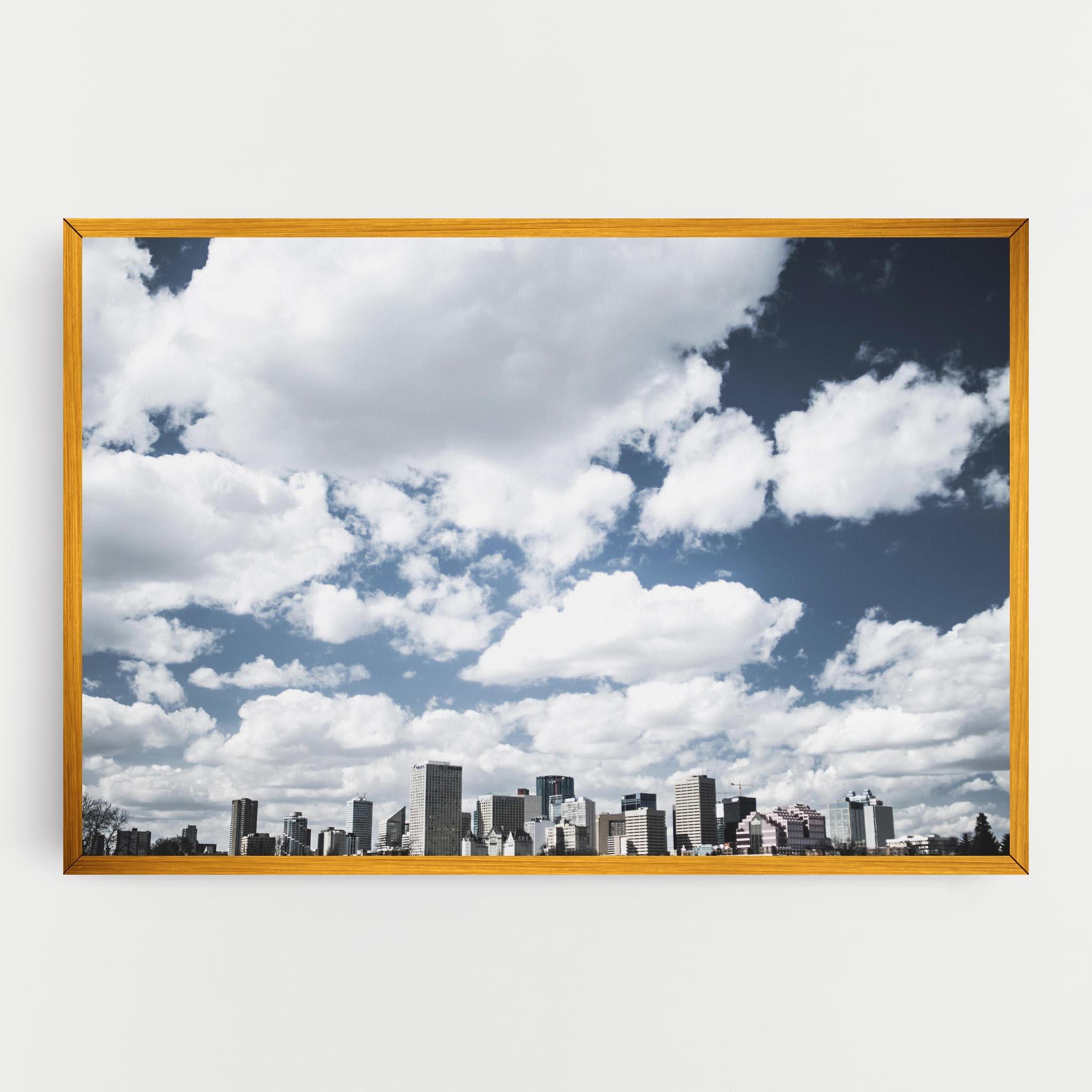 Leinwandbild Clouds Over City mockup 0