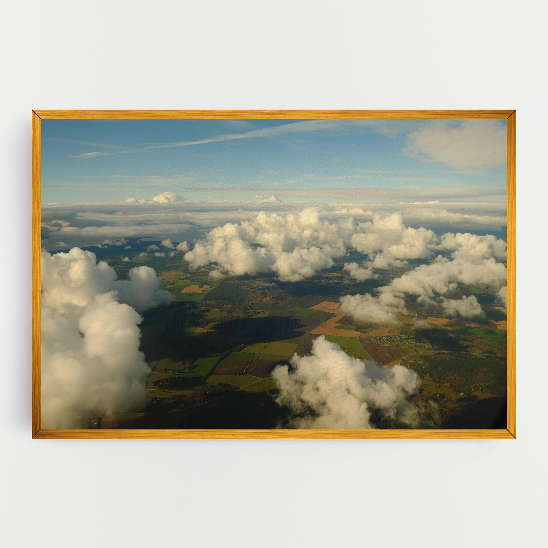 Leinwandbild Clouds View From Plane mockup 0