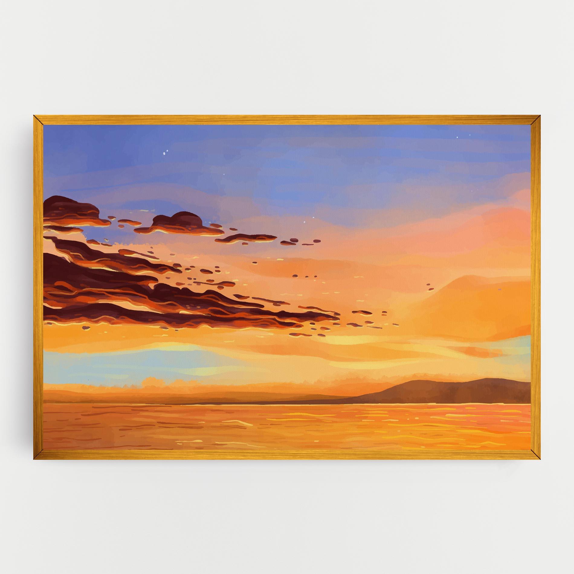 Leinwandbild Dark Cloud Sunset mockup 0