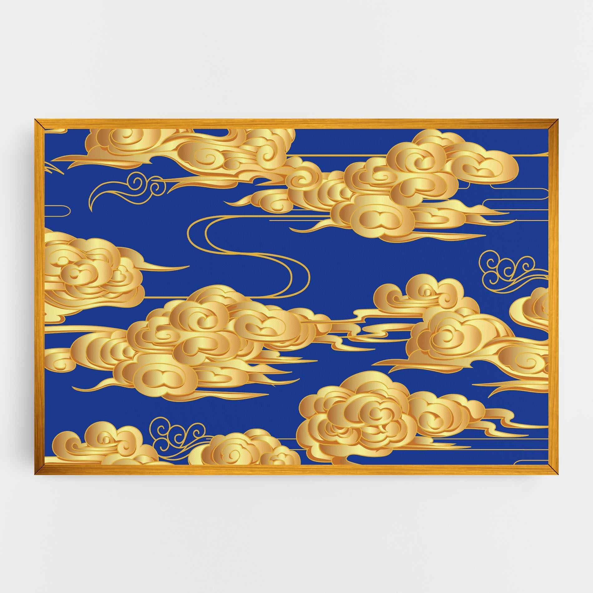 Leinwandbild Gold Clouds mockup 0