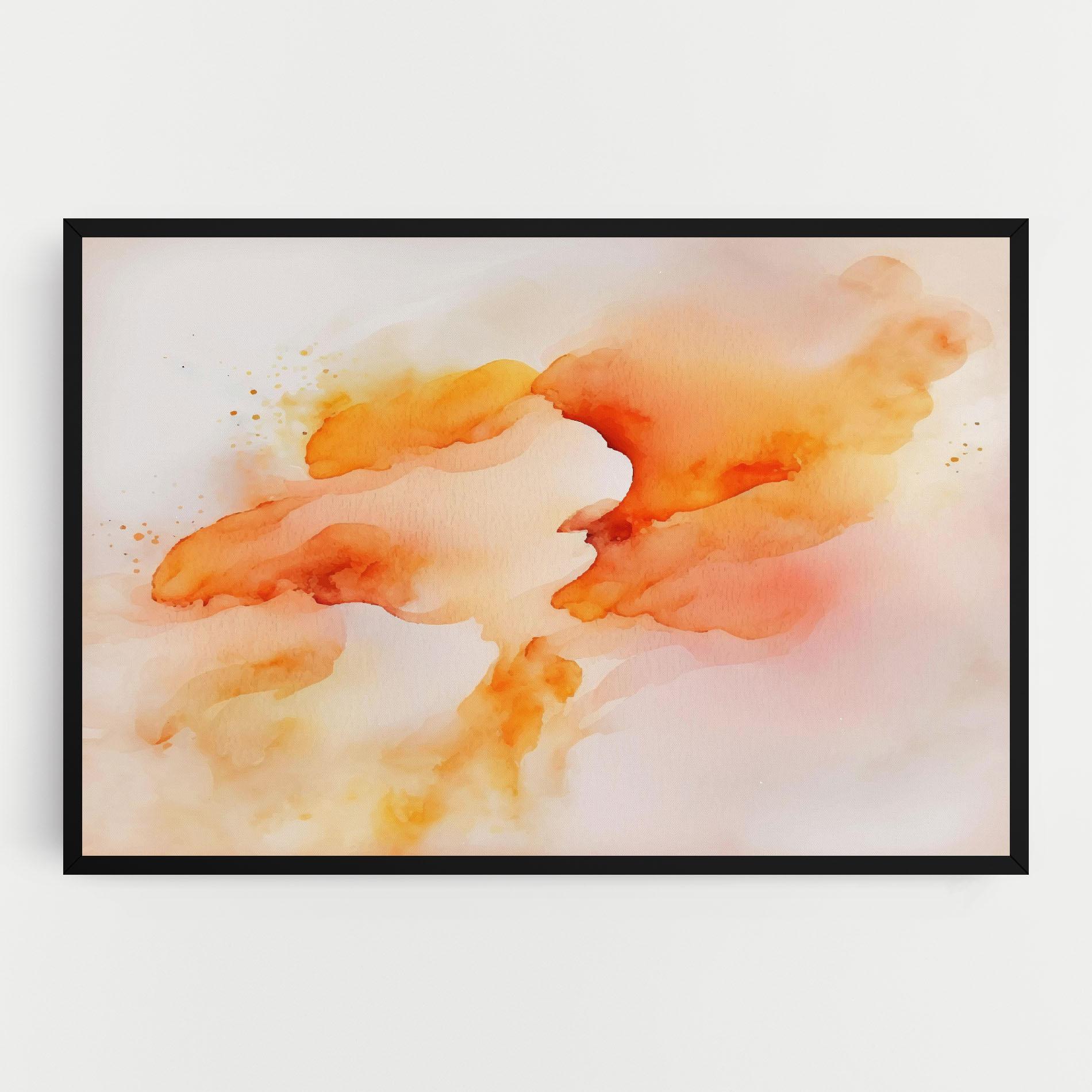 Leinwandbild Abstract Orange Cloud mockup 0