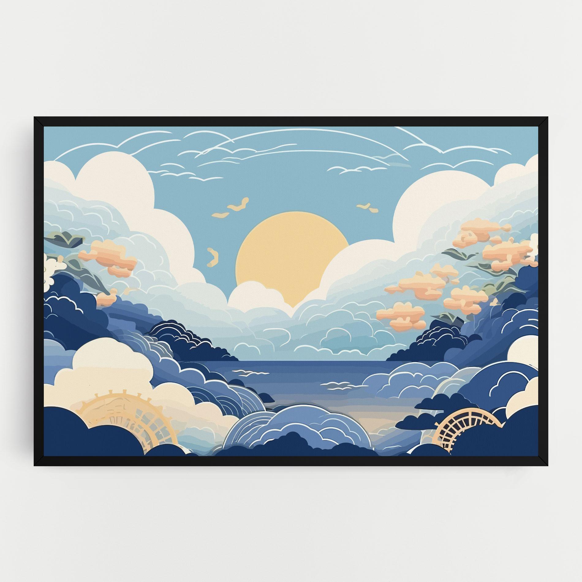 Leinwandbild Big White Clouds mockup 0