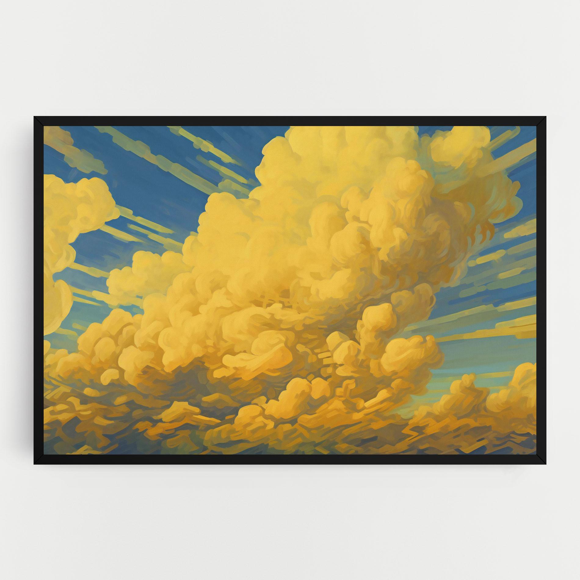 Leinwandbild Big Yellow Cloud Art mockup 0