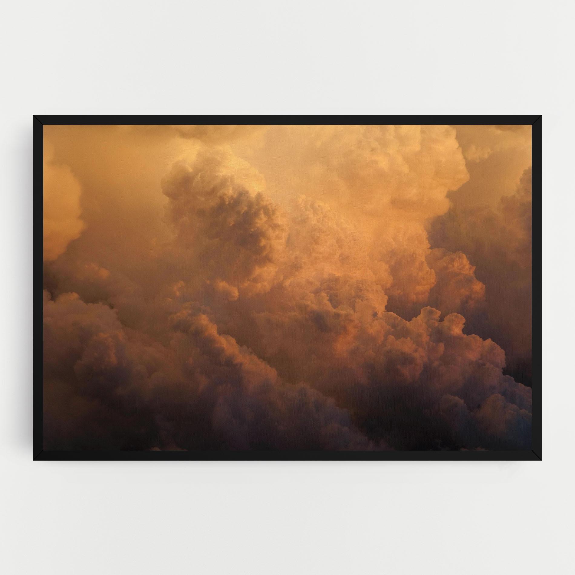 Leinwandbild Brown Orange Clouds mockup 0