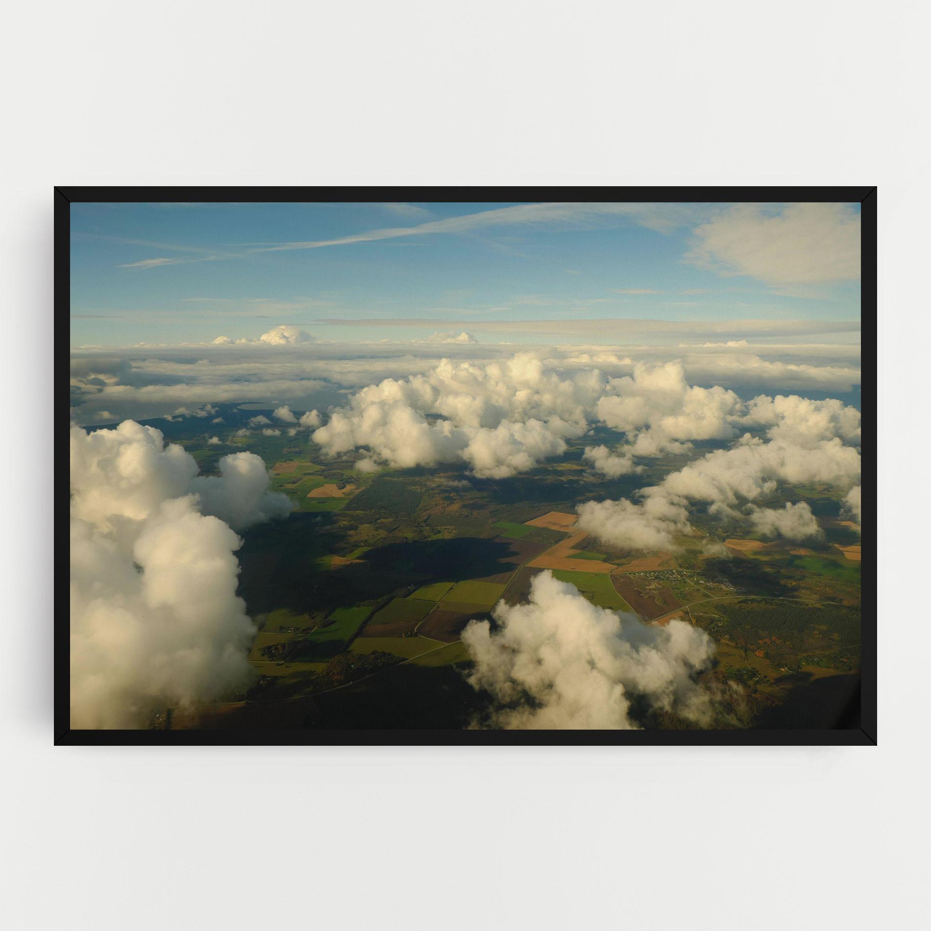 Leinwandbild Clouds View From Plane mockup 0