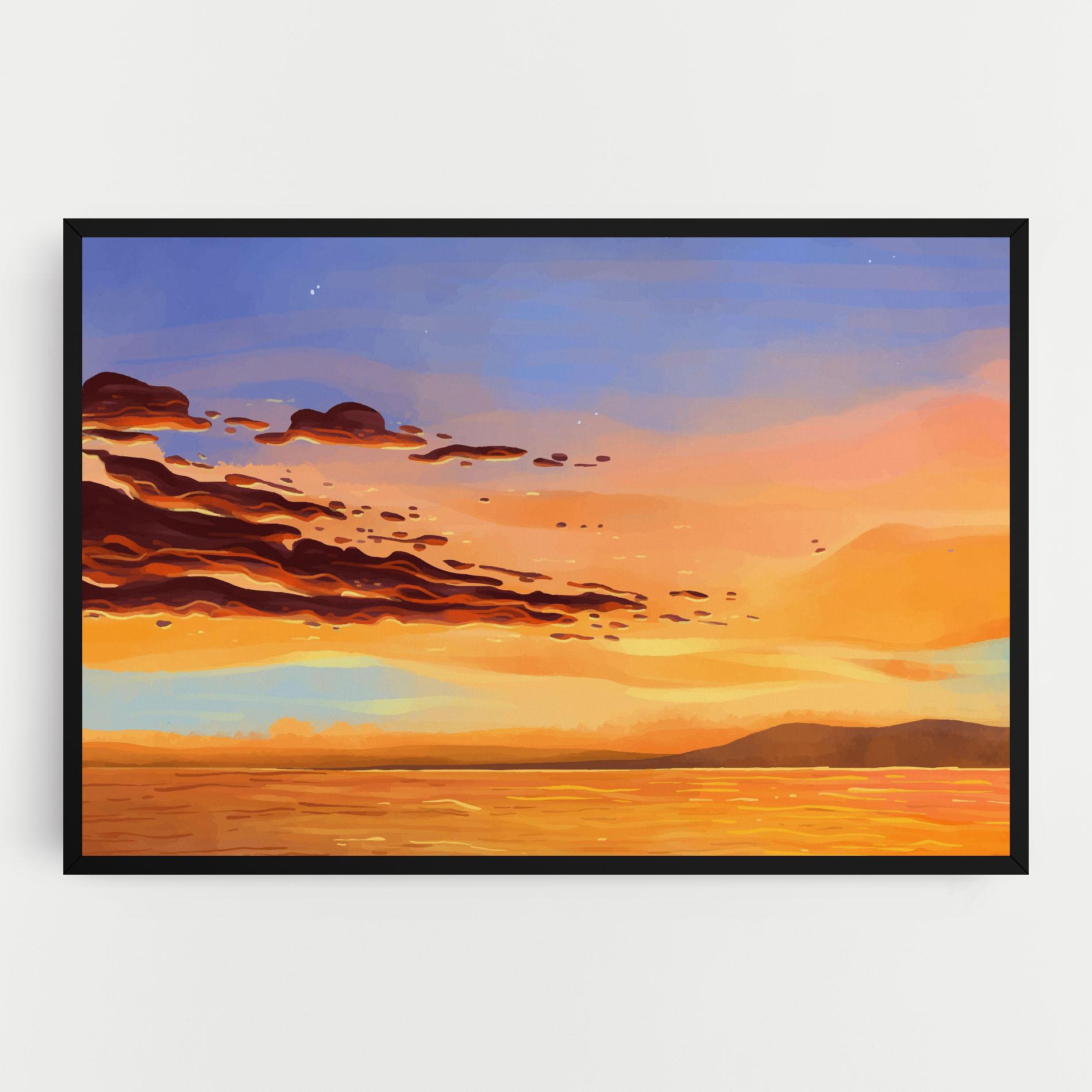 Leinwandbild Dark Cloud Sunset mockup 0