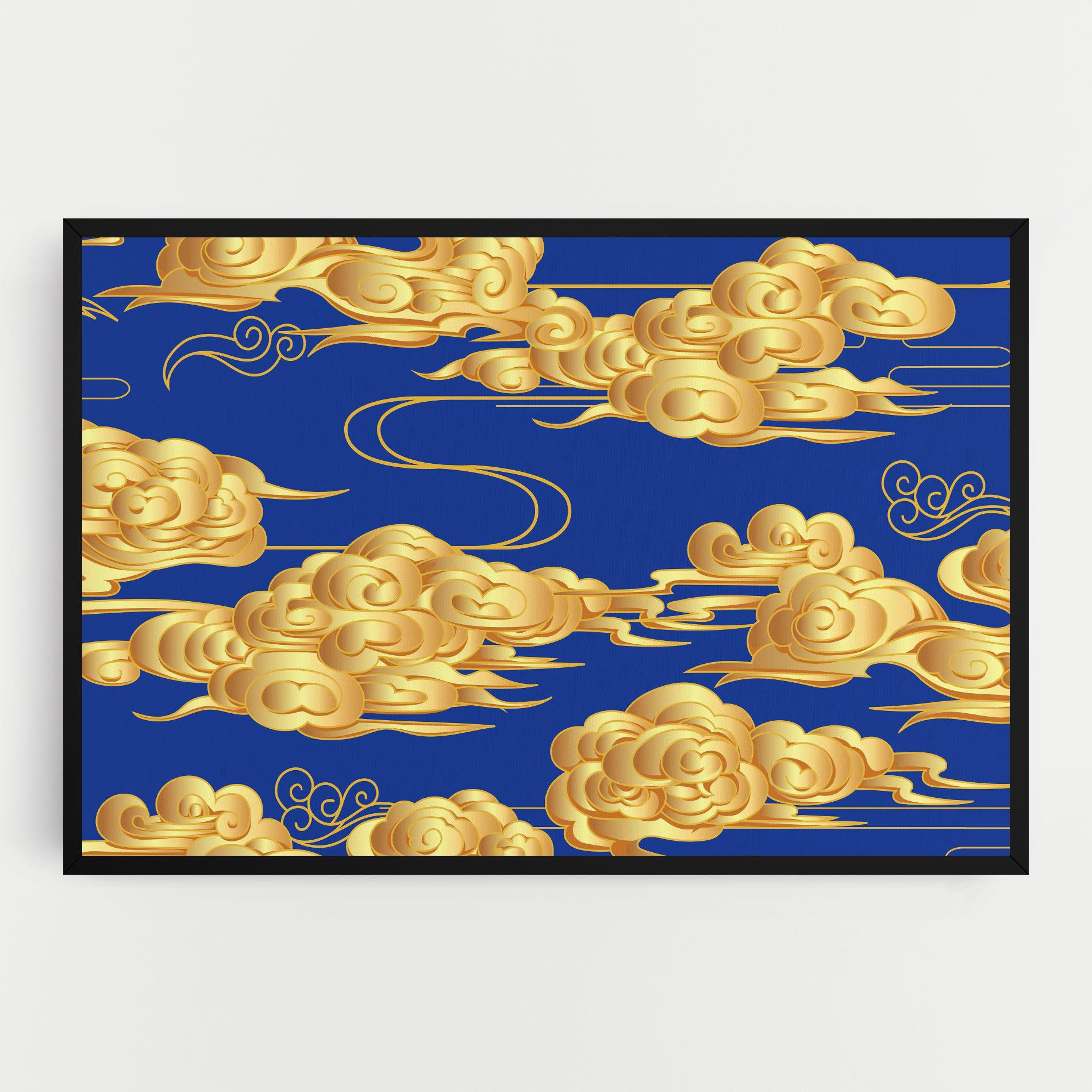 Leinwandbild Gold Clouds mockup 0