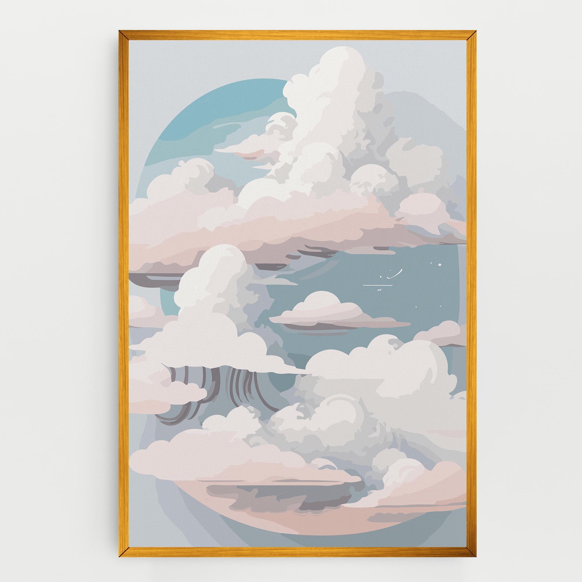 Leinwandbild Cloud White Art mockup 0