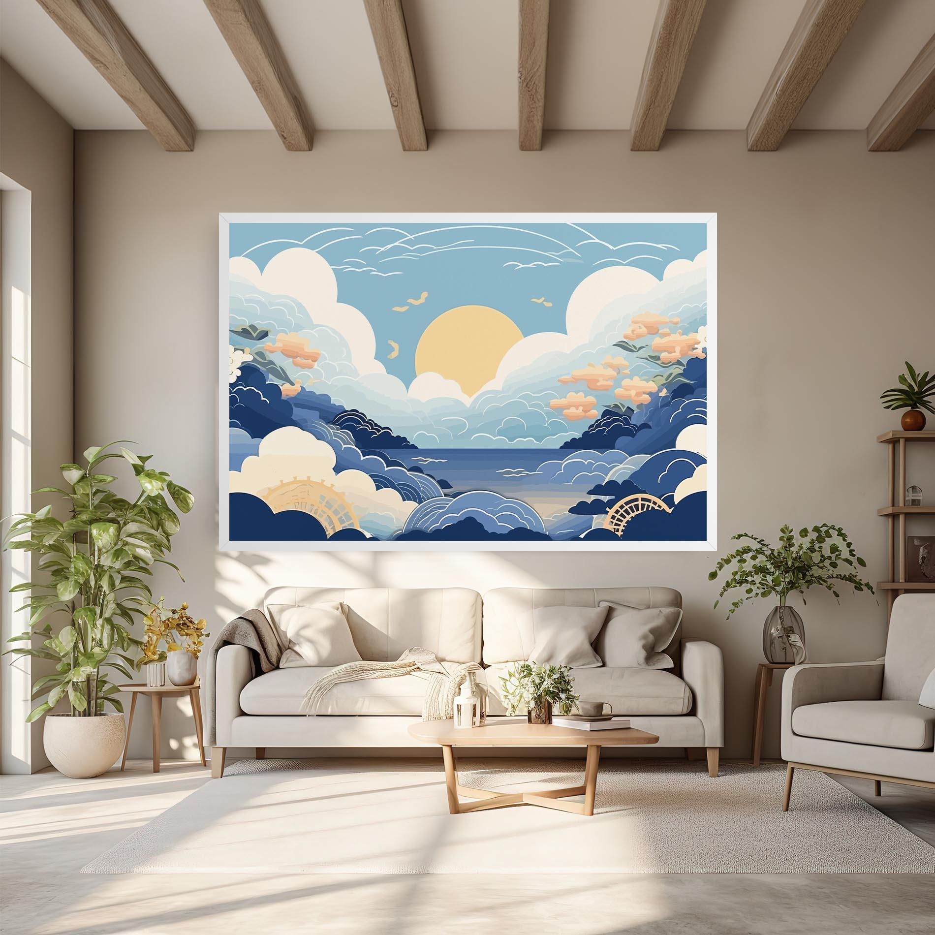 Leinwandbild Big White Clouds mockup 6